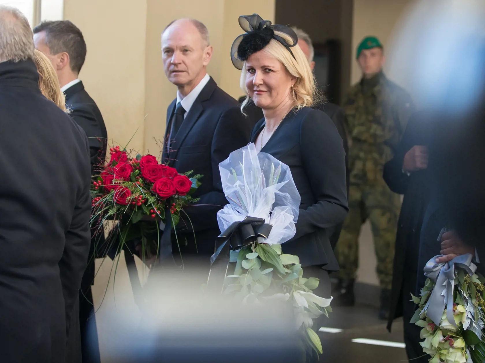 Zádušná omša za zosnulého Karla Gotta v chráme Svätého Víta na Pražskom hrade. S hudobnou legendou sa prišlo rozlúčiť množstvo známych osobností kultúrneho a verejného života. Na snímke je Vendula Pizingerová.