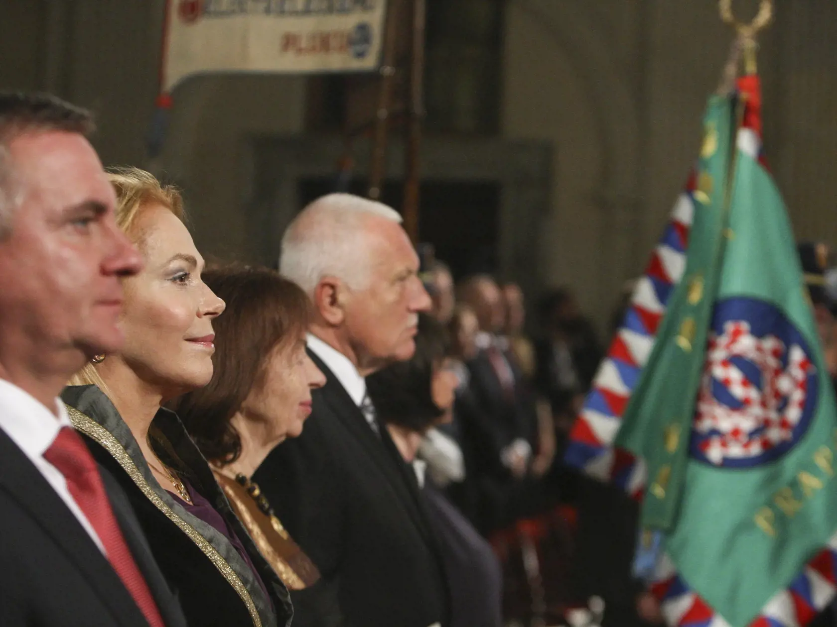 Praha, oslava vzniku ČSR a odovzdávanie cien prezidentom ČR Milošom Zemanom