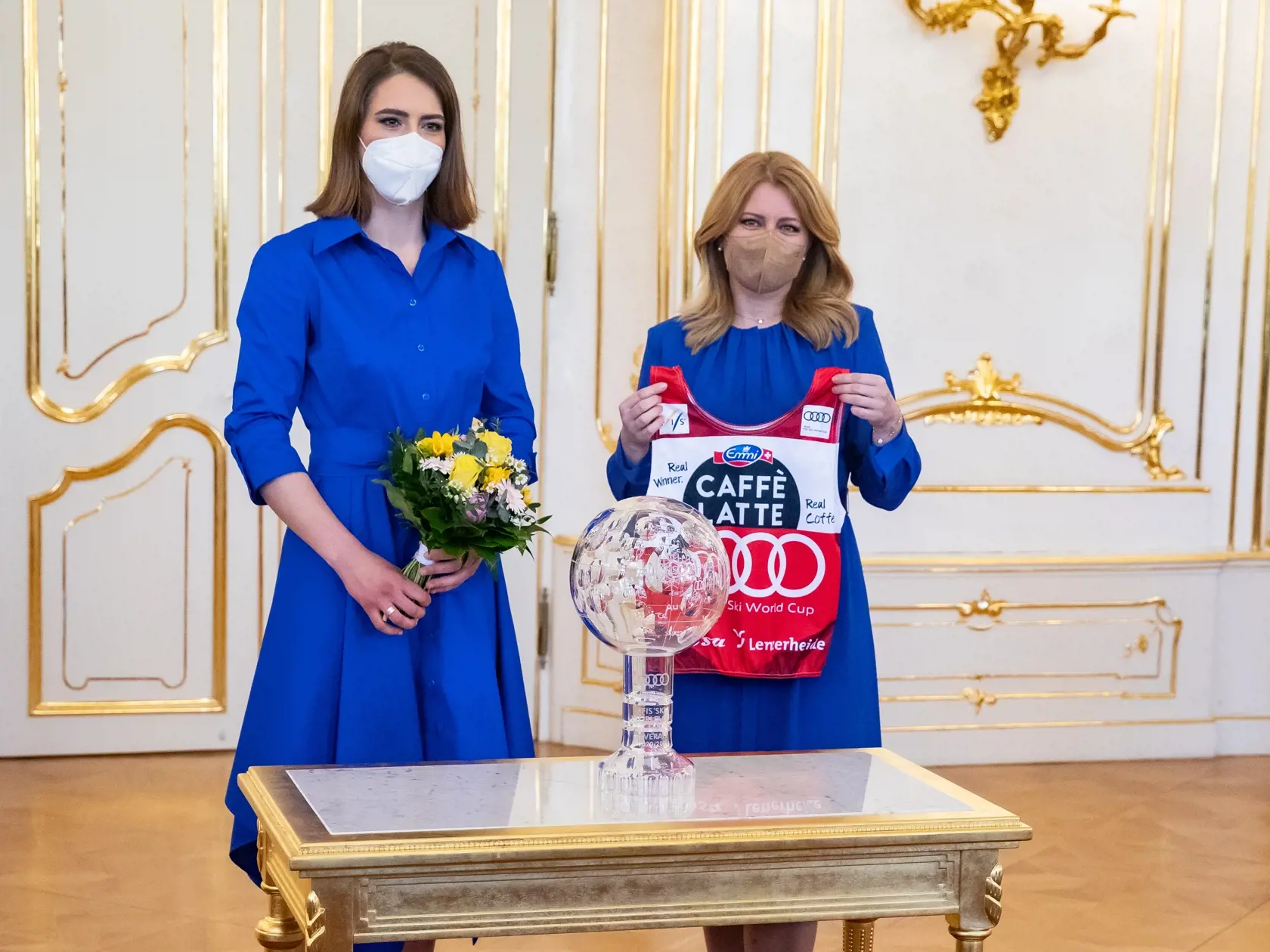 Prezidentka Slovenskej republiky Zuzana Čaputová prijala víťazku Svetového pohára v zjazdovom lyžovaní Petru Vlhovú.