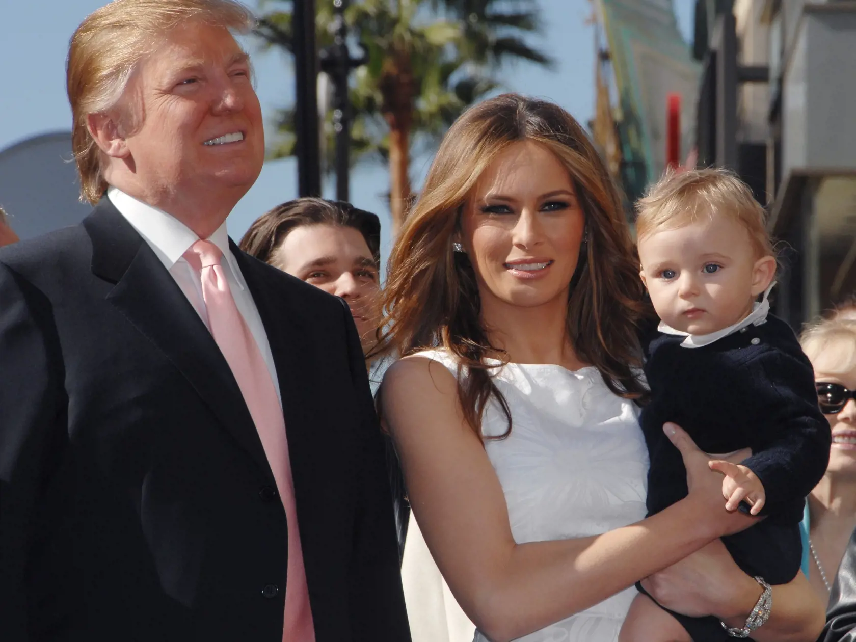 Barron Trump ako bábätko.