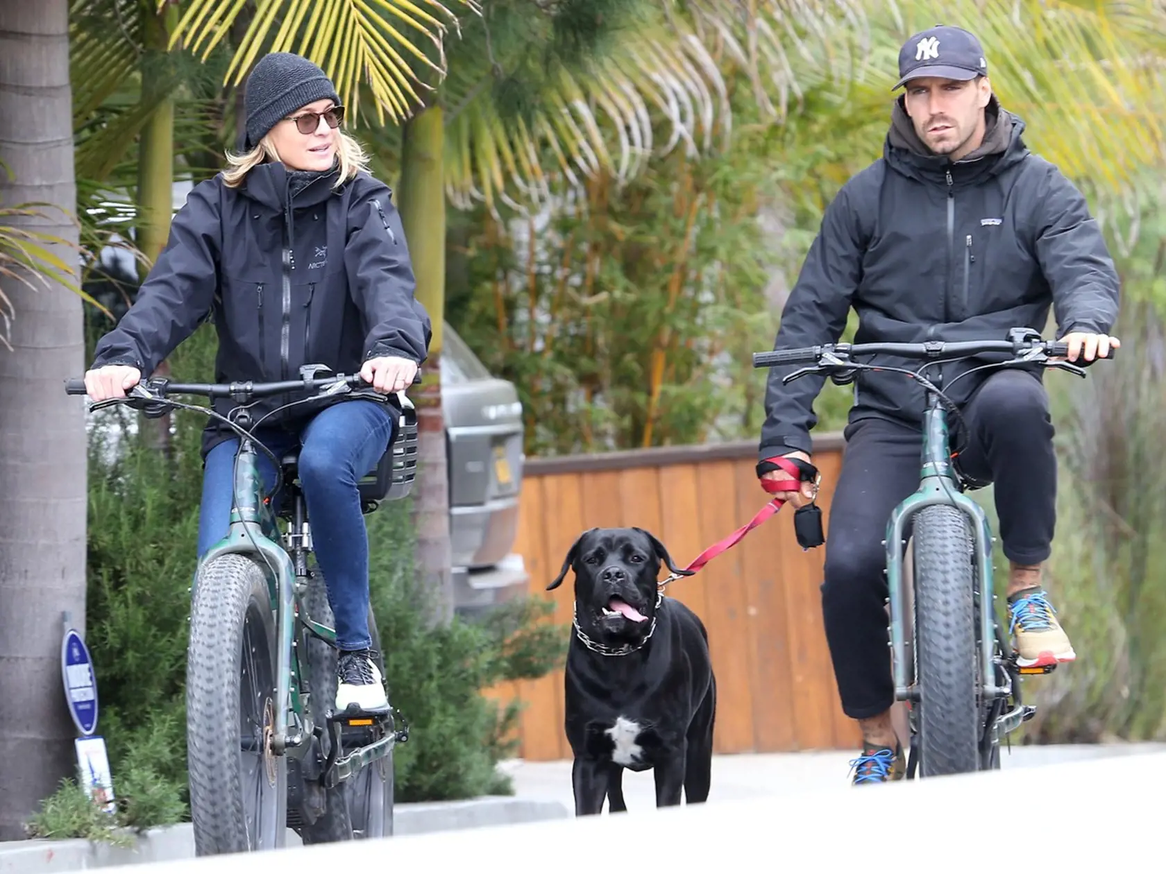 Robin Wright and Clement Giraudet out and about, Los Angeles, USA - 17 Apr 2020