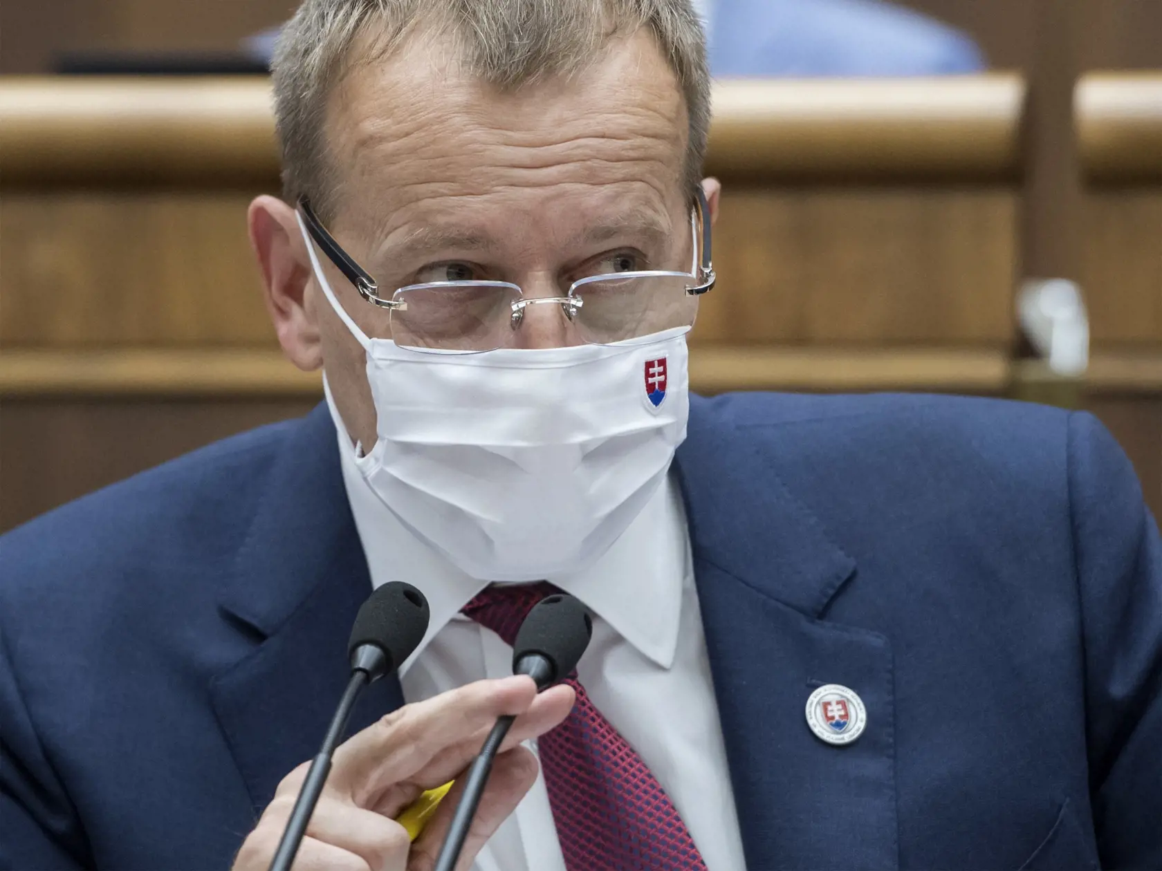 Na snímke predseda parlamentu SR Borids Kollár (SME RODINA) počas rokovania 8. schôdze Národnej rady SR 3. júna 2020 v Bratislave. FOTO TASR - Martin Baumann
