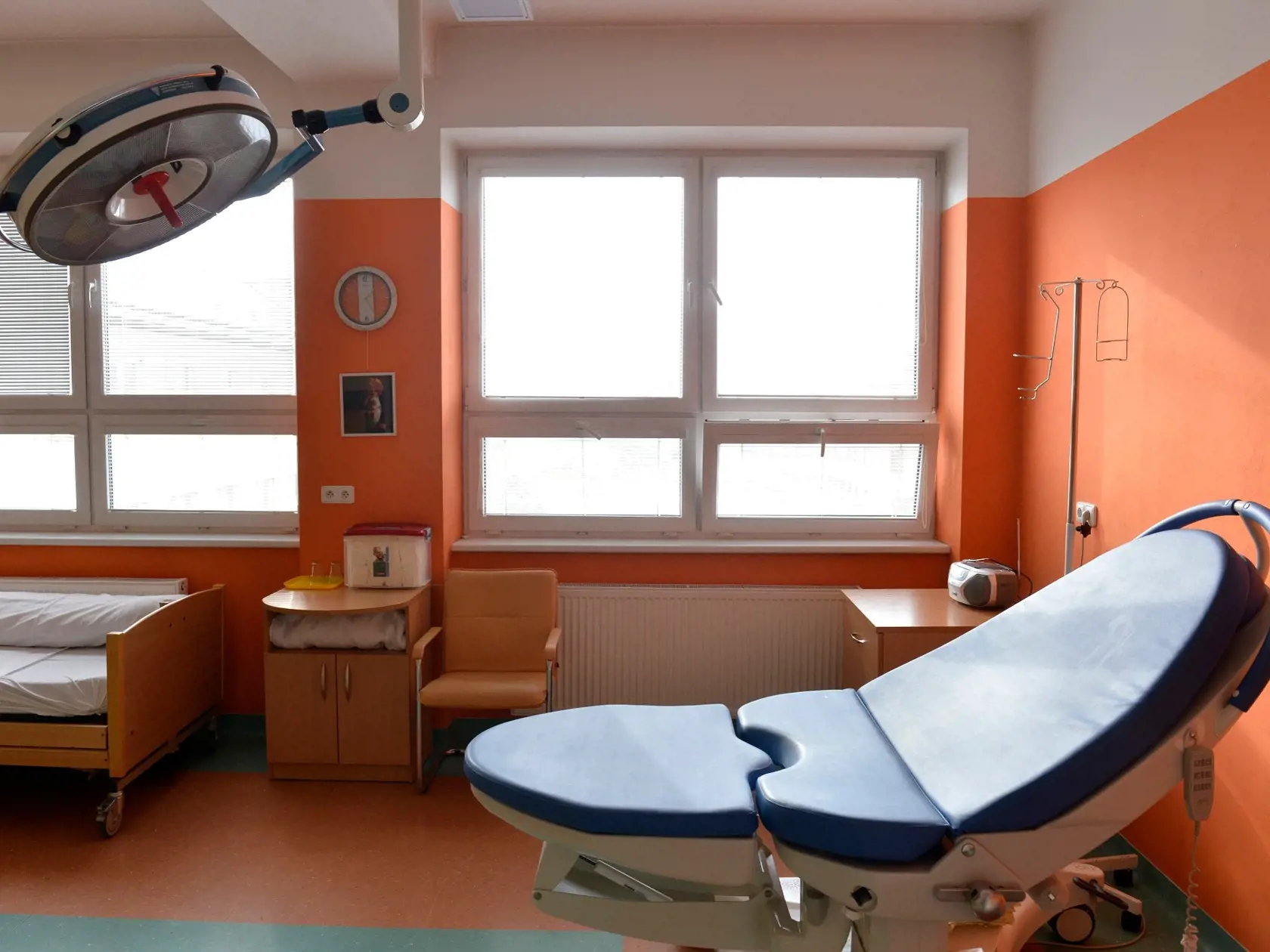 Pôrodná sála gynekologicko-pôrodníckej kliniky vo Fakultnej nemocnici Trenčín, ktorá v hodnotení obstála najlepšie na Slovensku.