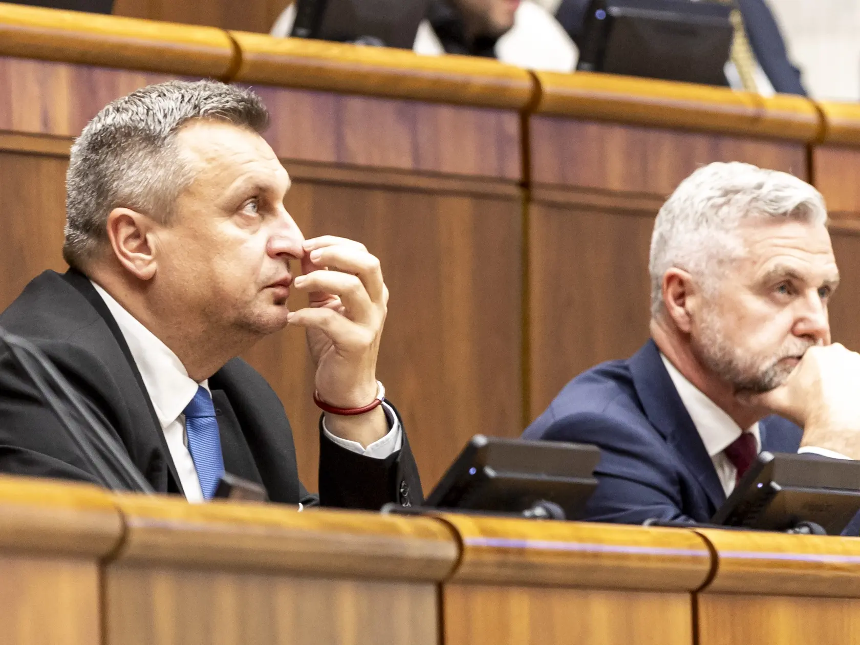 Tajná voľba Richarda Rašiho (Hlas) za predsedu NR SR. Na snímke je Andrej Danko. 
 
