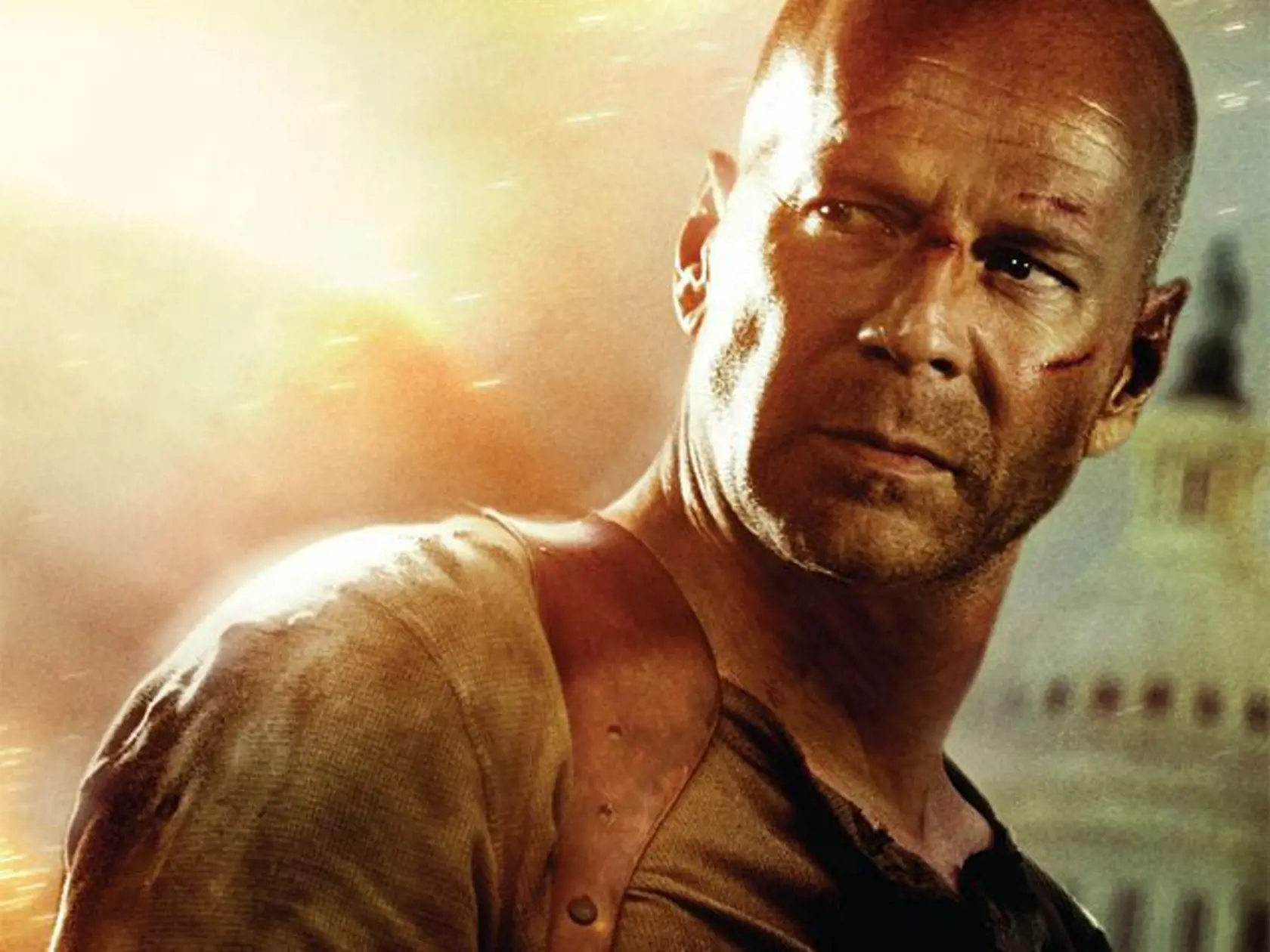 Bruce Willis počas filmu.