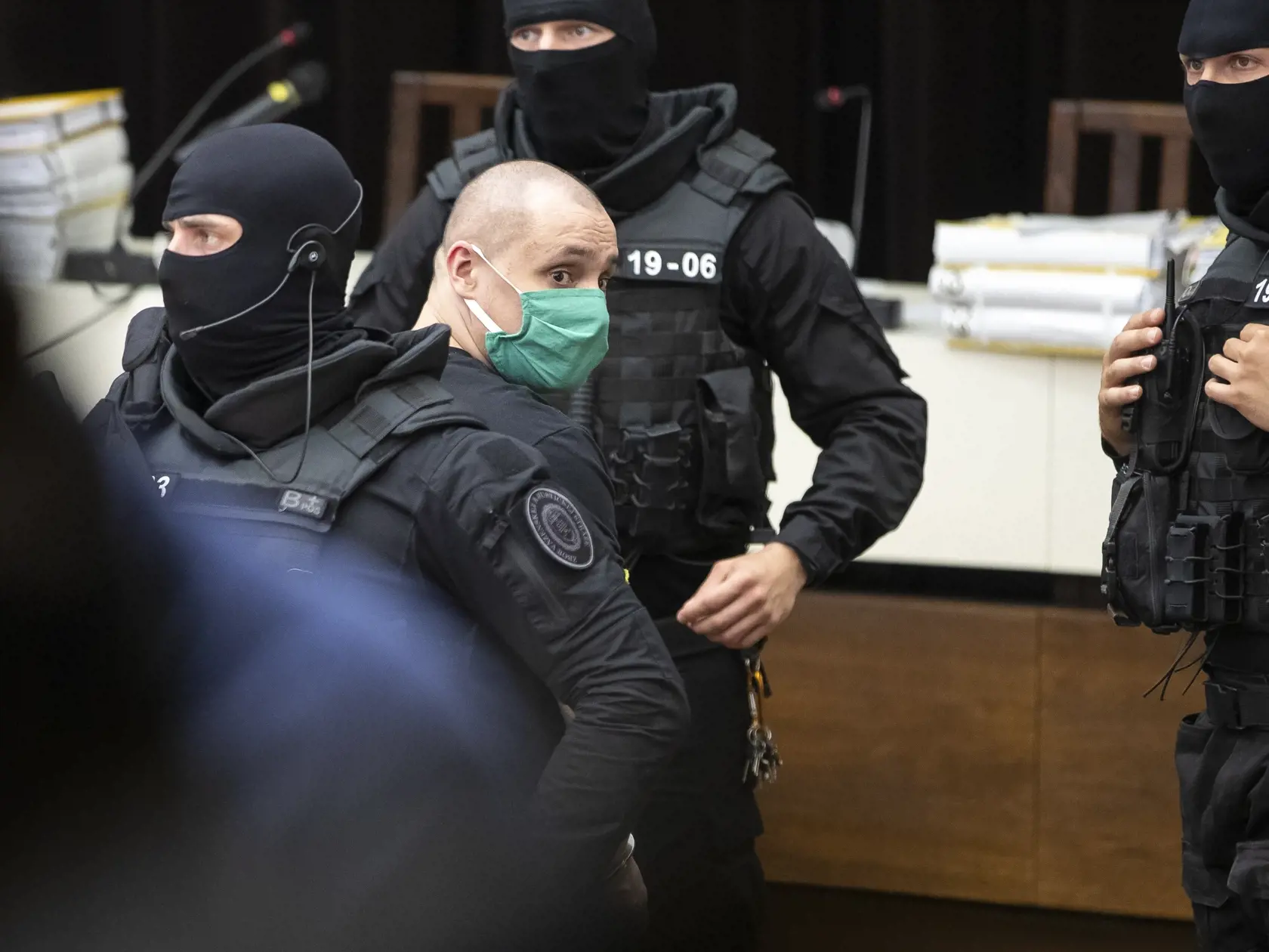 Verejné zasadnutie Najvyššieho súdu SR vo veci odvolania voči rozsudku v prípade vraždy investigatívneho novinára Jána Kuciaka a jeho snúbenice Martiny Kušnírovej. Na snímke je obžalovaný Tomáš Szabó.