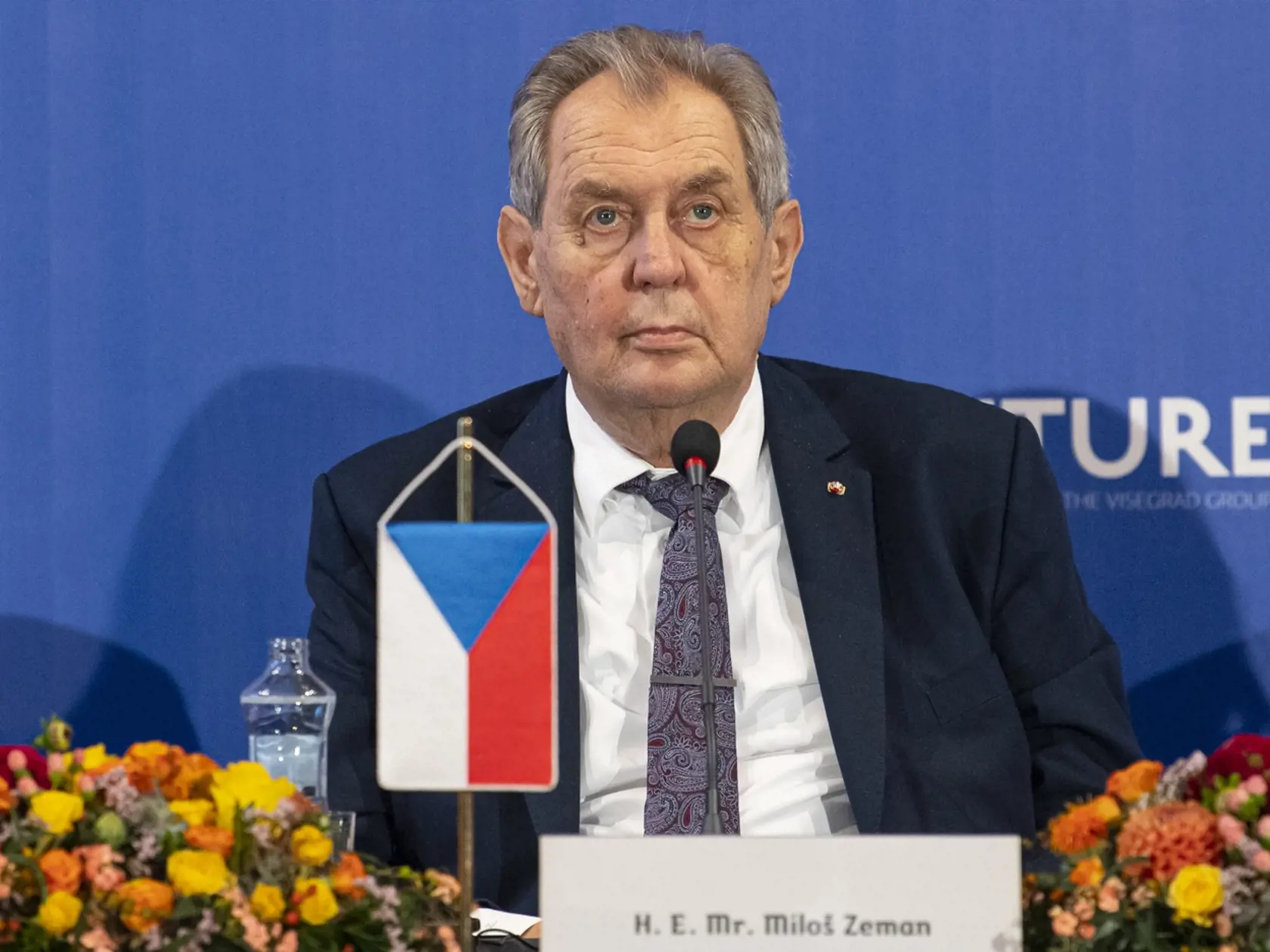 Stretnutie prezidentov krajín Vyšehradskej štvorky (V4) v Primaciálnom paláci v Bratislave 11. októbra 2022.