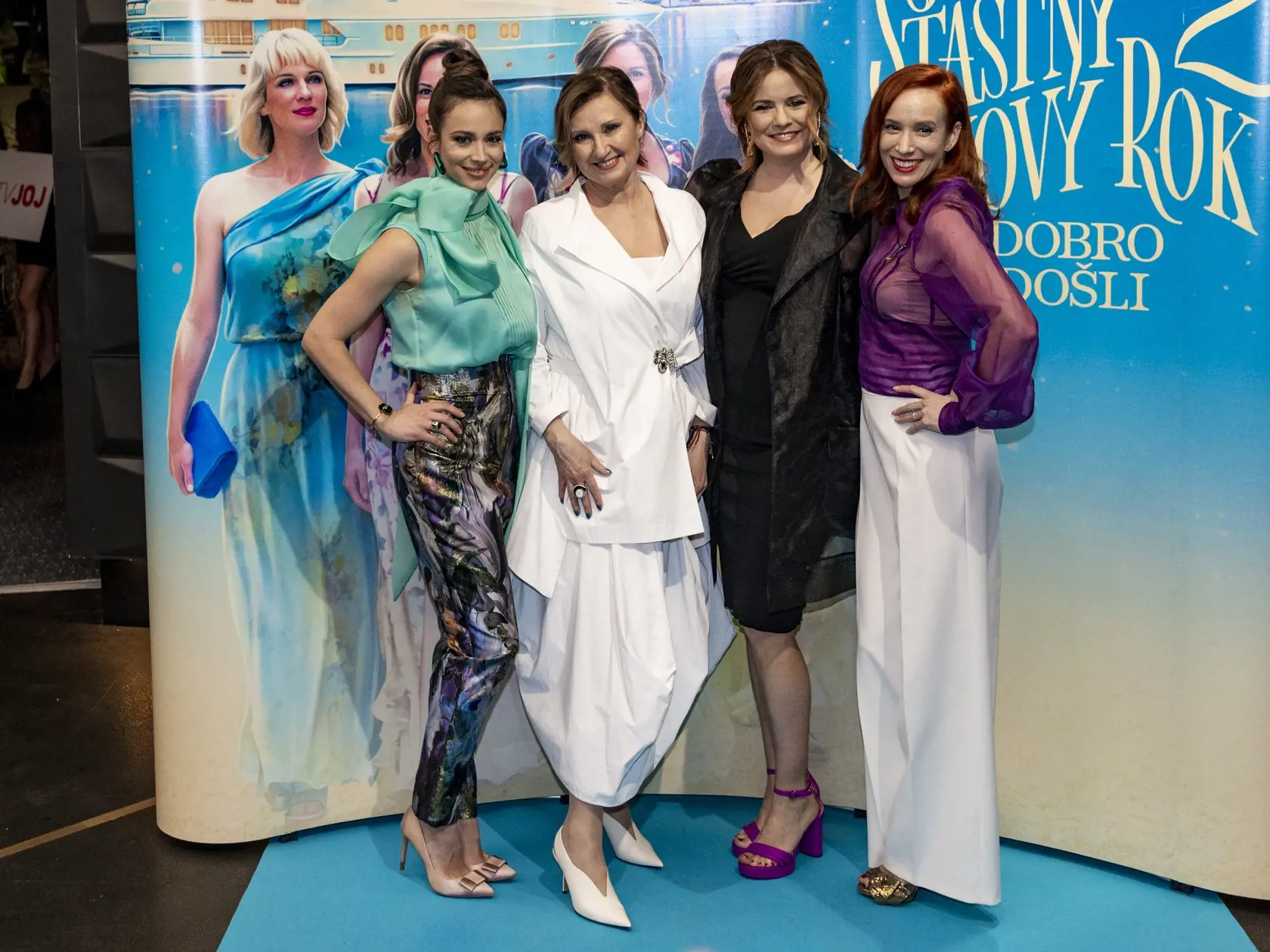 Premiera nového filmu “Šťastný nový rok 2”. Na snímke je Gabriela Marcinková, Adriana Kronerová, Zuzana Norisová a Táňa Pauhofová. 
