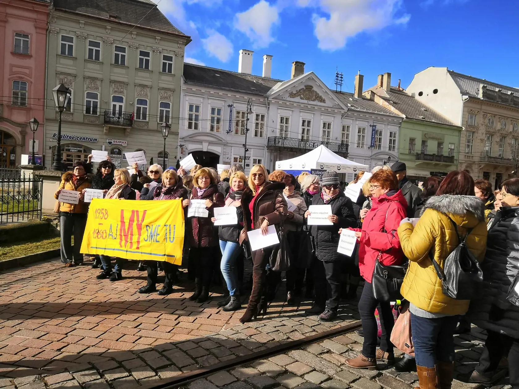 Takto nespokojné ženy protestovali pred Ústavným súdom v Košiciach.