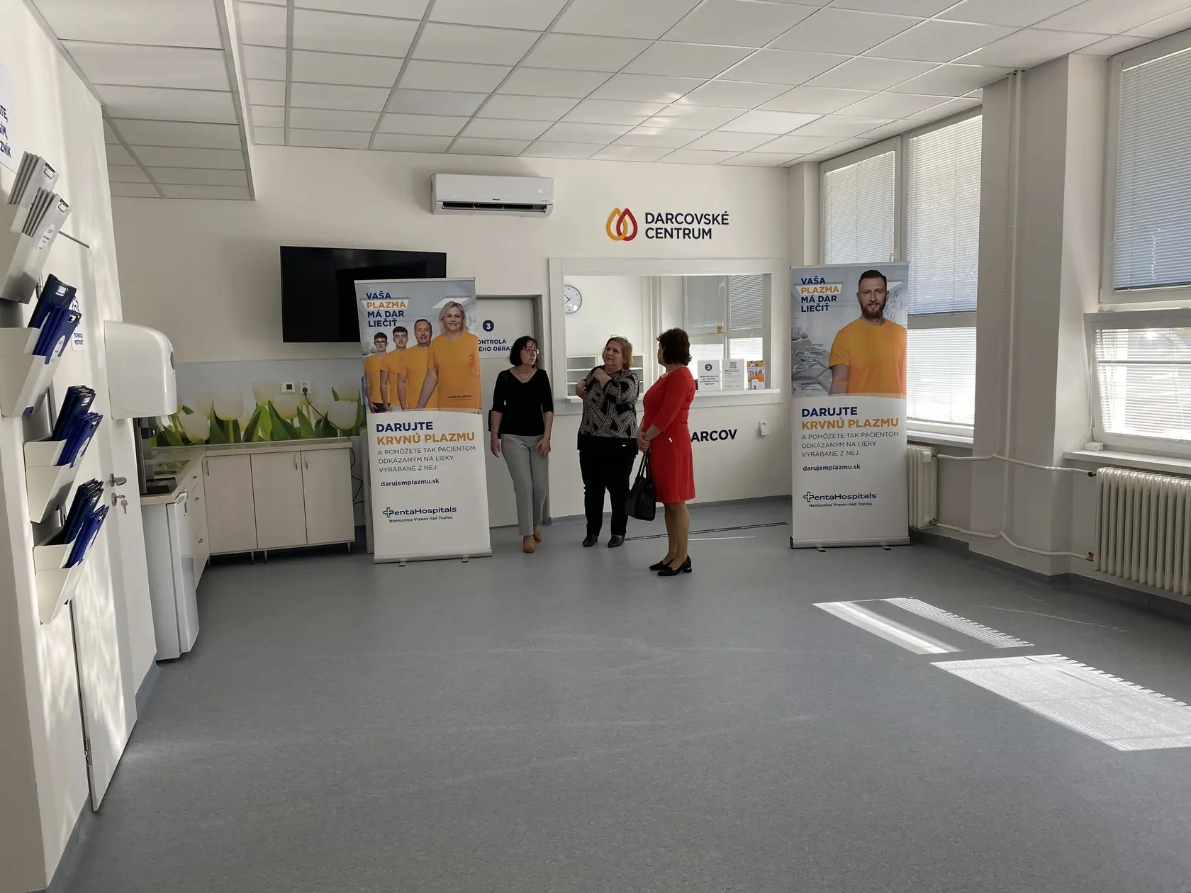 Zrekonštruované Darcovské centrum v nemocnici siete Penta Hospital Slovensko vo Vranove nad Topľou, kde môžete darovať aj krvnú plazmu.  