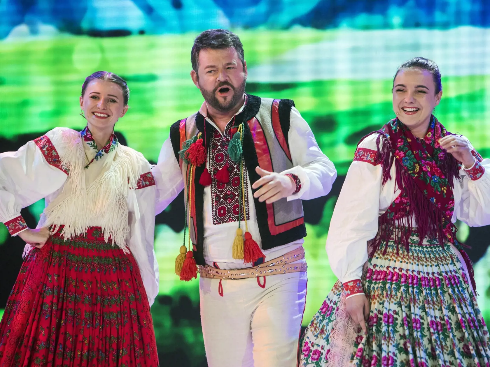 Na snimke Michal Hudak pocas generalky finale folklornej show RTVS s nazvom Zem spieva.