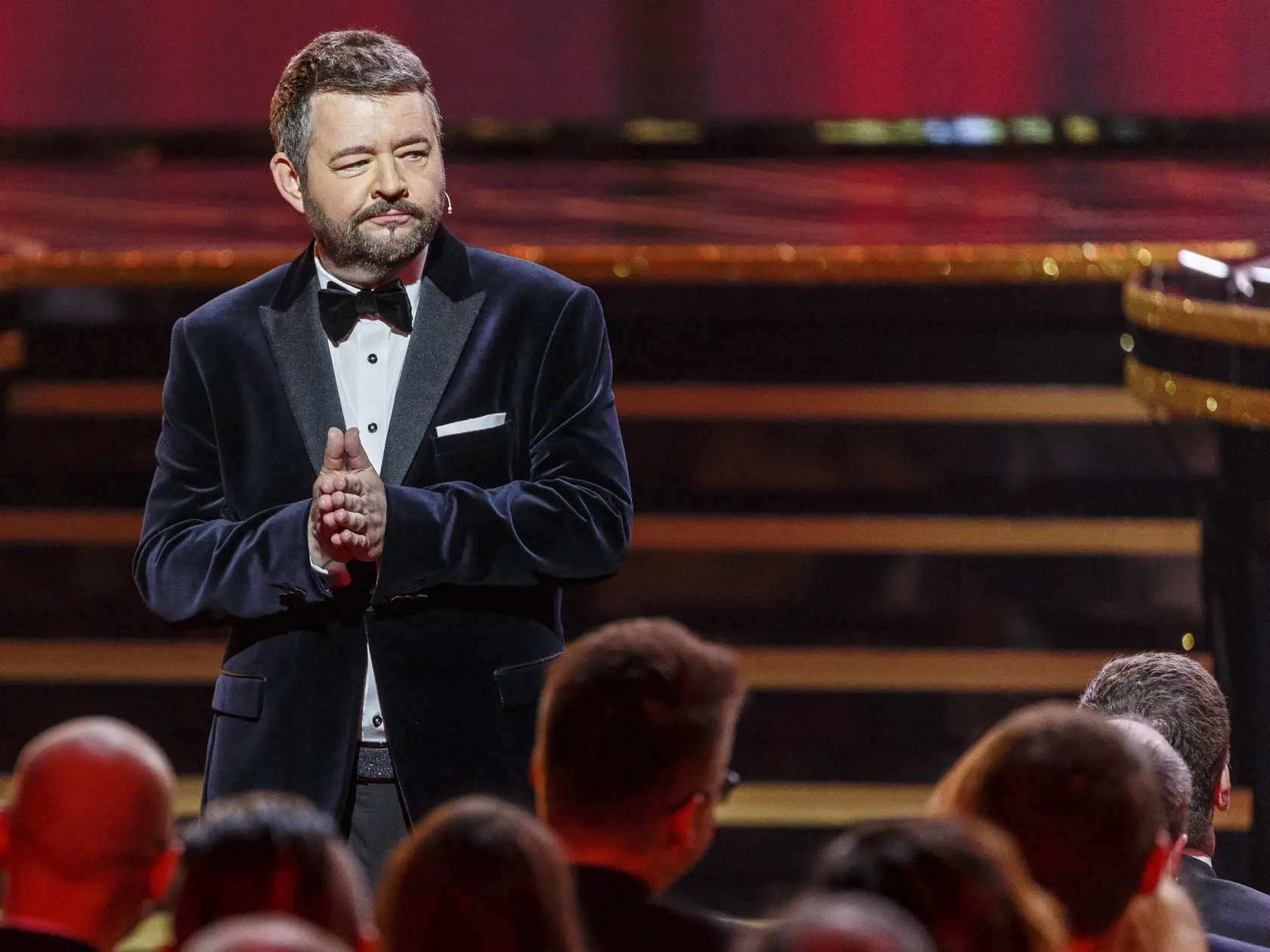Na snímke Michal Hudák počas priameho prenosu z galavečera OTO 2019.
