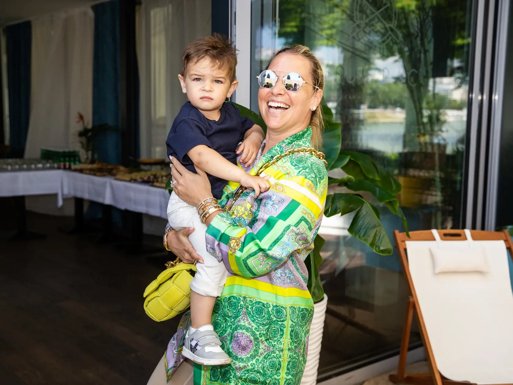 Prezentácia káv v Bratislave. Na snímke Dominika Cibulková so synom Jakubkom.