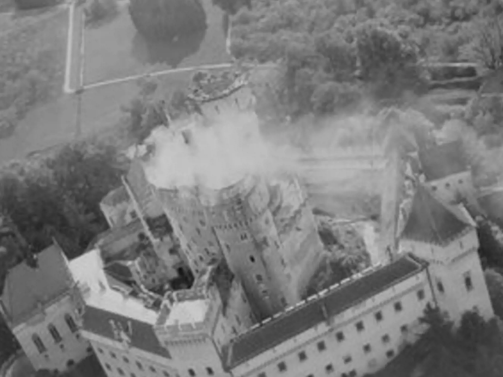 Strašný pohľad na ničivý požiar v roku 1950.