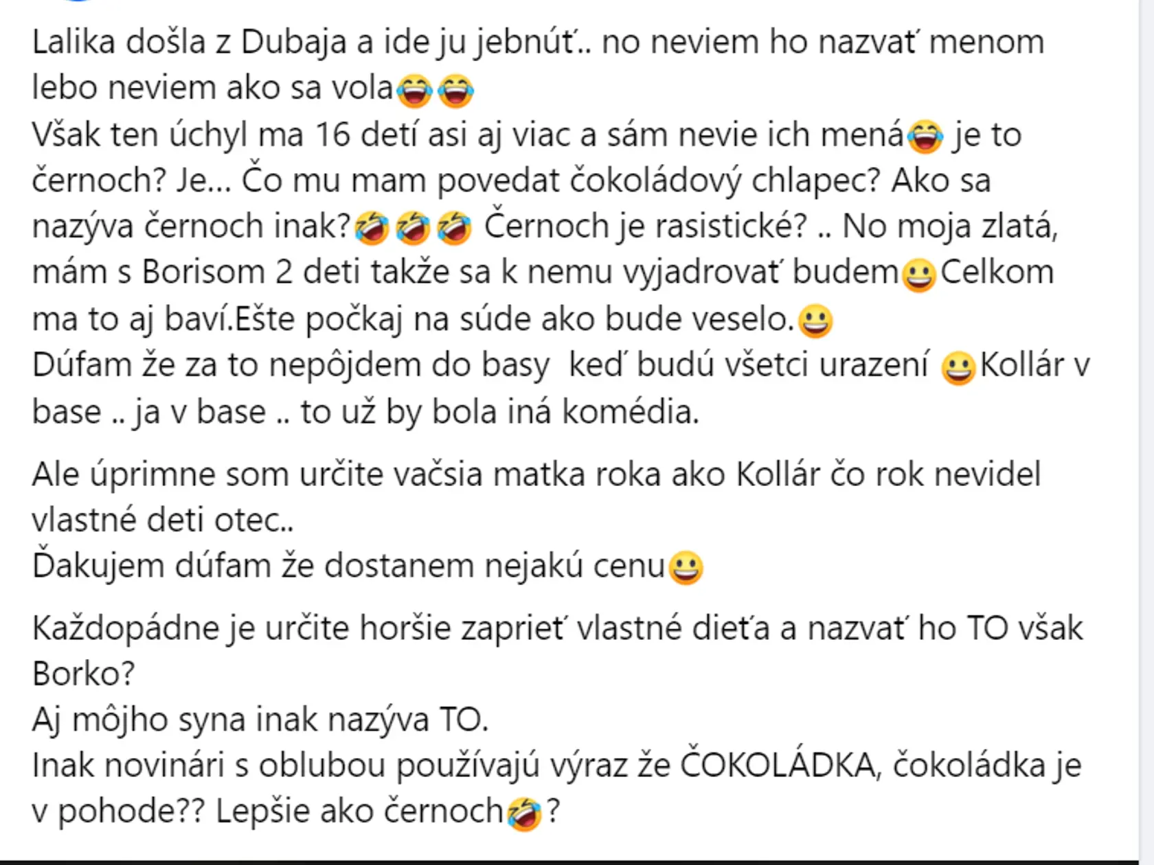 Útočné statusy Barbory Richterovej.