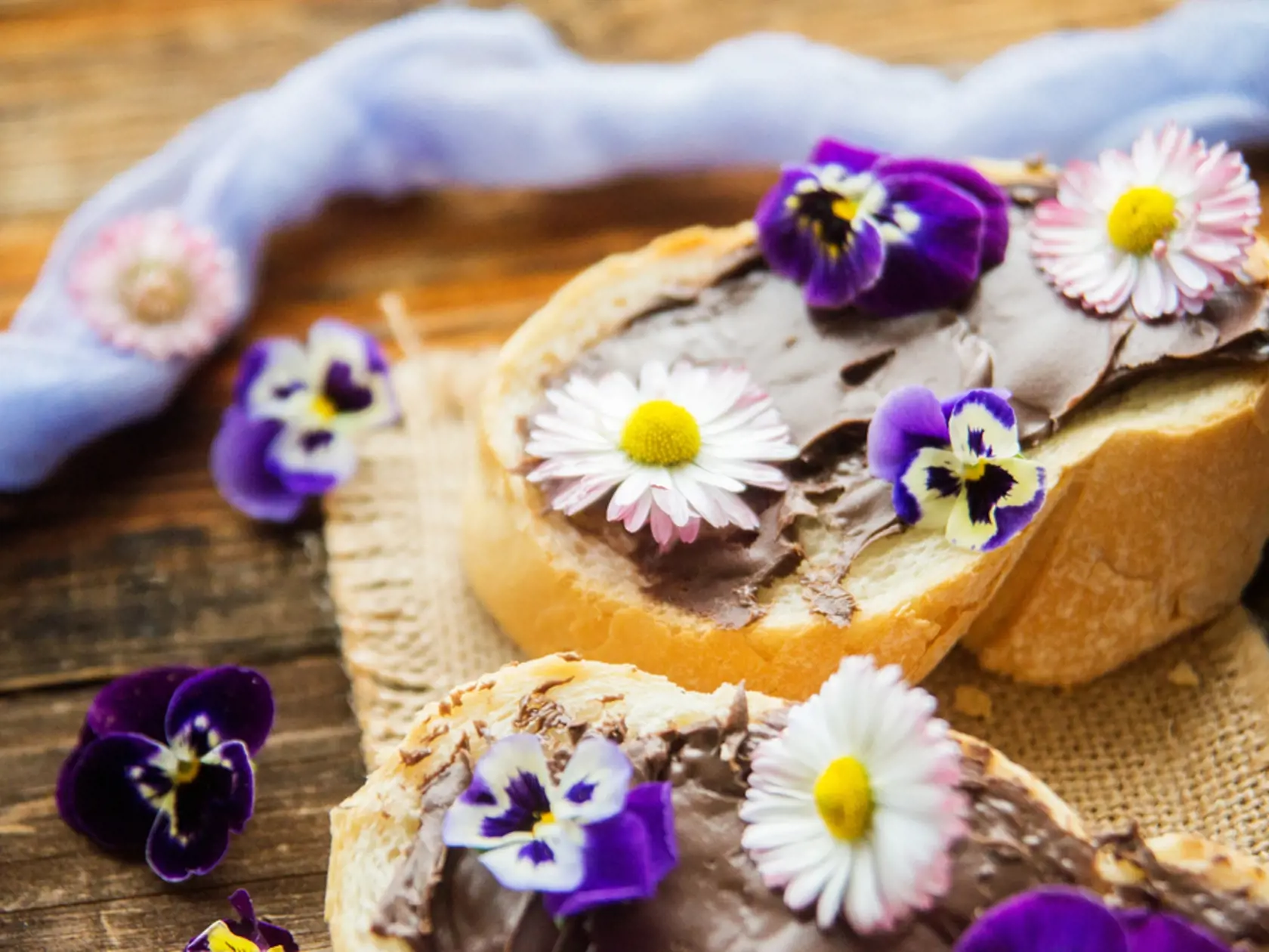 Fialky
Používajú sa do šalátov aj na výrobu želé, pridávajú sa do čajov. Lesné odrody sa výborne hodia ako dekorácia na chlebíčky. Kandizované sa krásne vynímajú na dezertoch. Sú účinné pri problémoch s pokožkou a pri zápche.