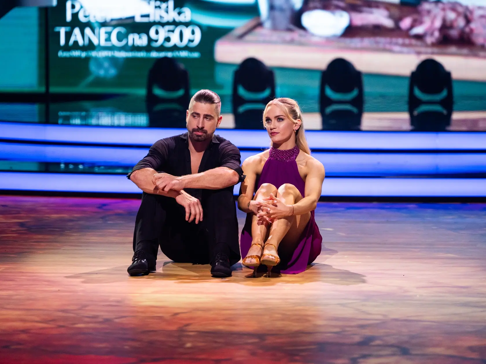 Peter Sagan a Eliška Lenčešová počas deviateho kola Let's dance 2025.