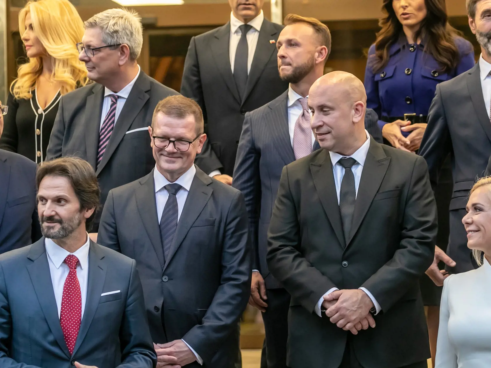 Na snímke fototermín 4. vlády Roberta Fica pred prvým zasadnutím vlády. 