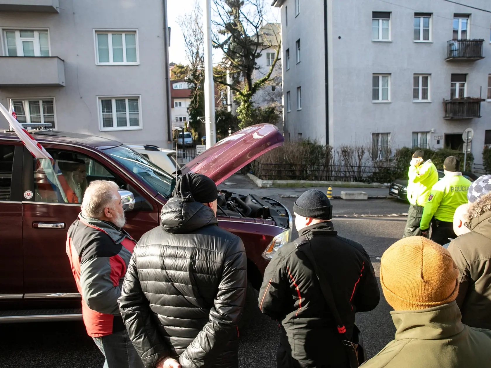 Protest proti obrannej dohode s USA.