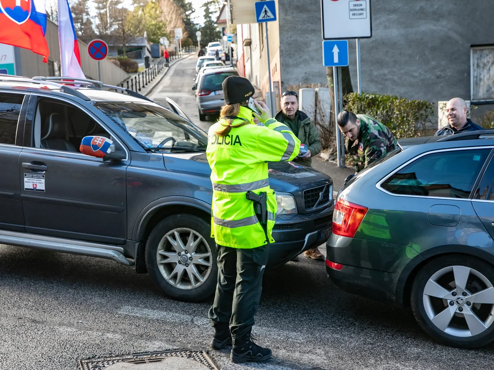 Protest proti obrannej dohode s USA.