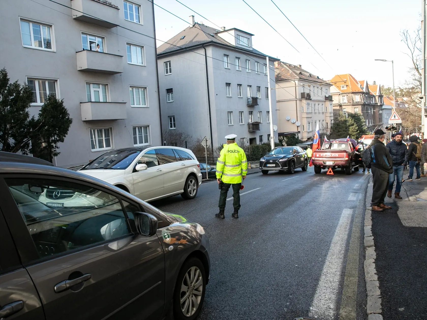 Protest proti obrannej dohode s USA.
