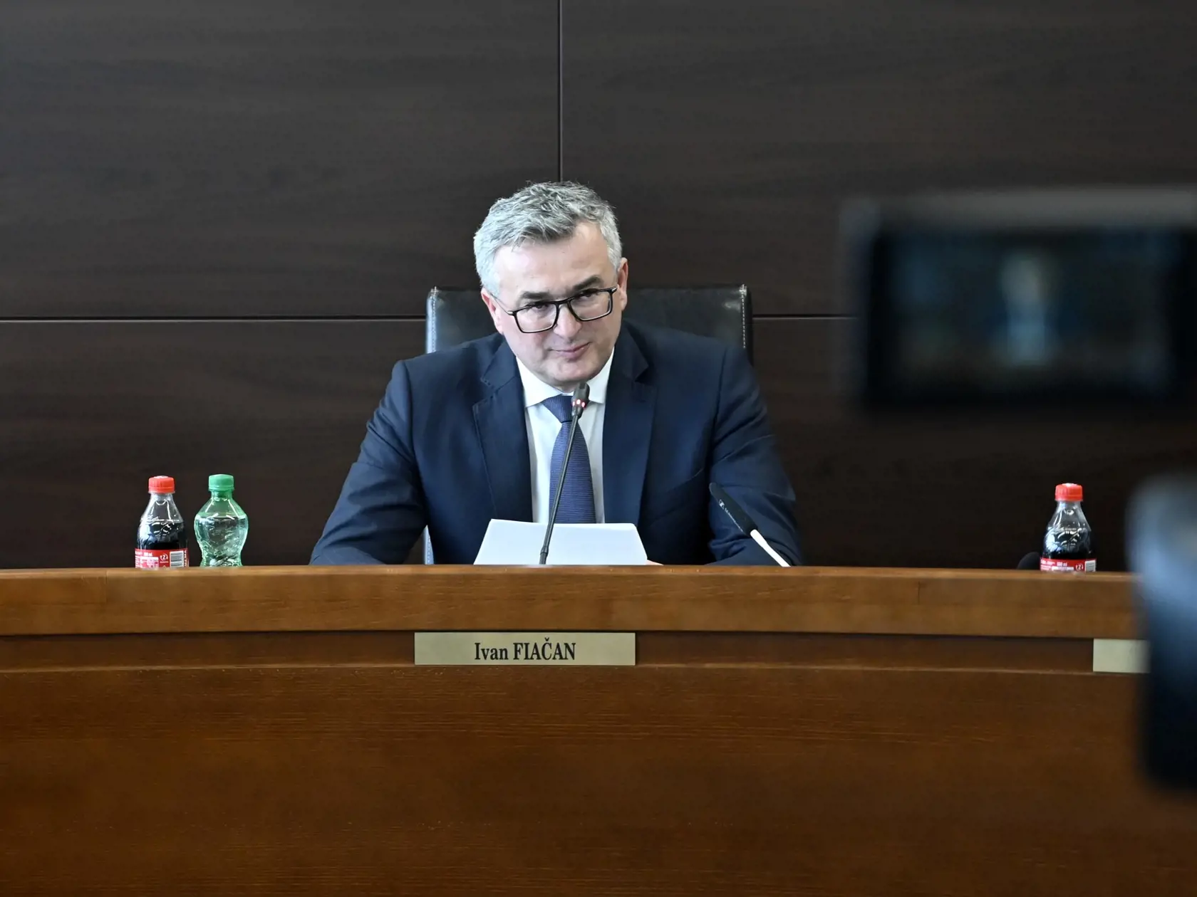 Na snímke predseda Ústavného súdu SR Ivan Fiačan počas tlačového brífingu k rozhodnutiu pléna Ústavného súdu Slovenskej republiky, ktoré sa týka novely Trestného zákona. V Košiciach 3.  júla 2024. FOTO TASR - Roman Hanc