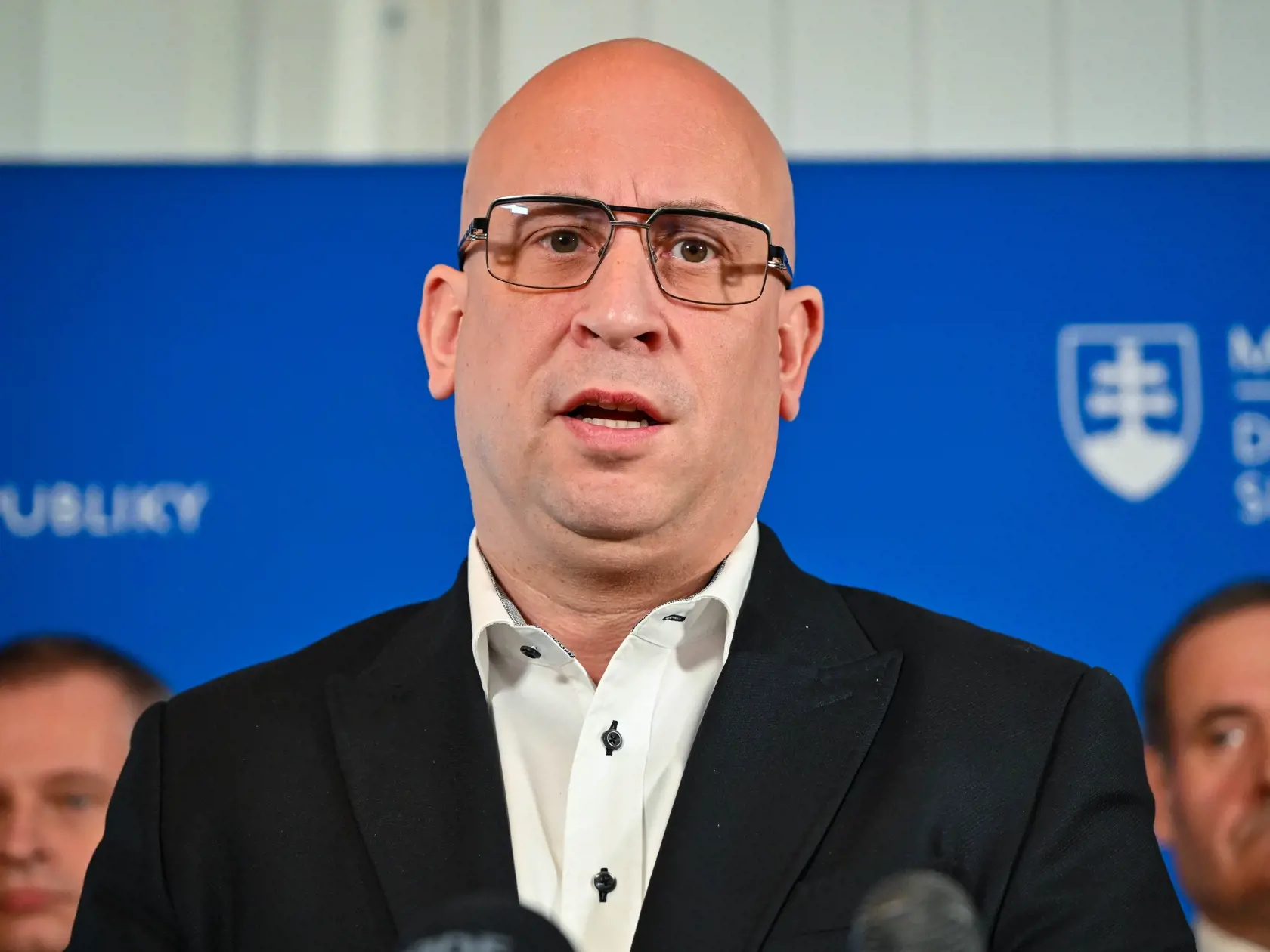 Na snímke minister dopravy SR Jozef Ráž ml. (nominant Smeru-SD) počas tlačovej konferencie Ministerstva dopravy SR na tému Zmeny v stavebnom zákone, 18. januára 2024 v Bratislave. FOTO TASR - Pavol Zachar