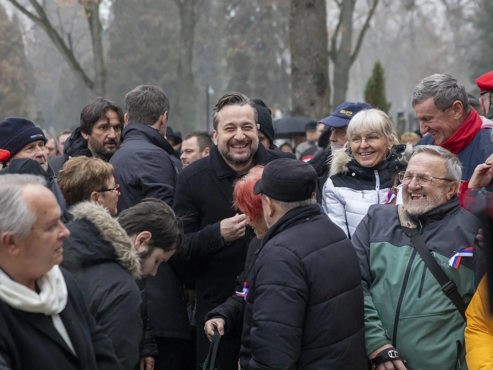 Na snímke pietná spomienka na bývalého policajného prezidenta generála Milana Lučanského v Martine.