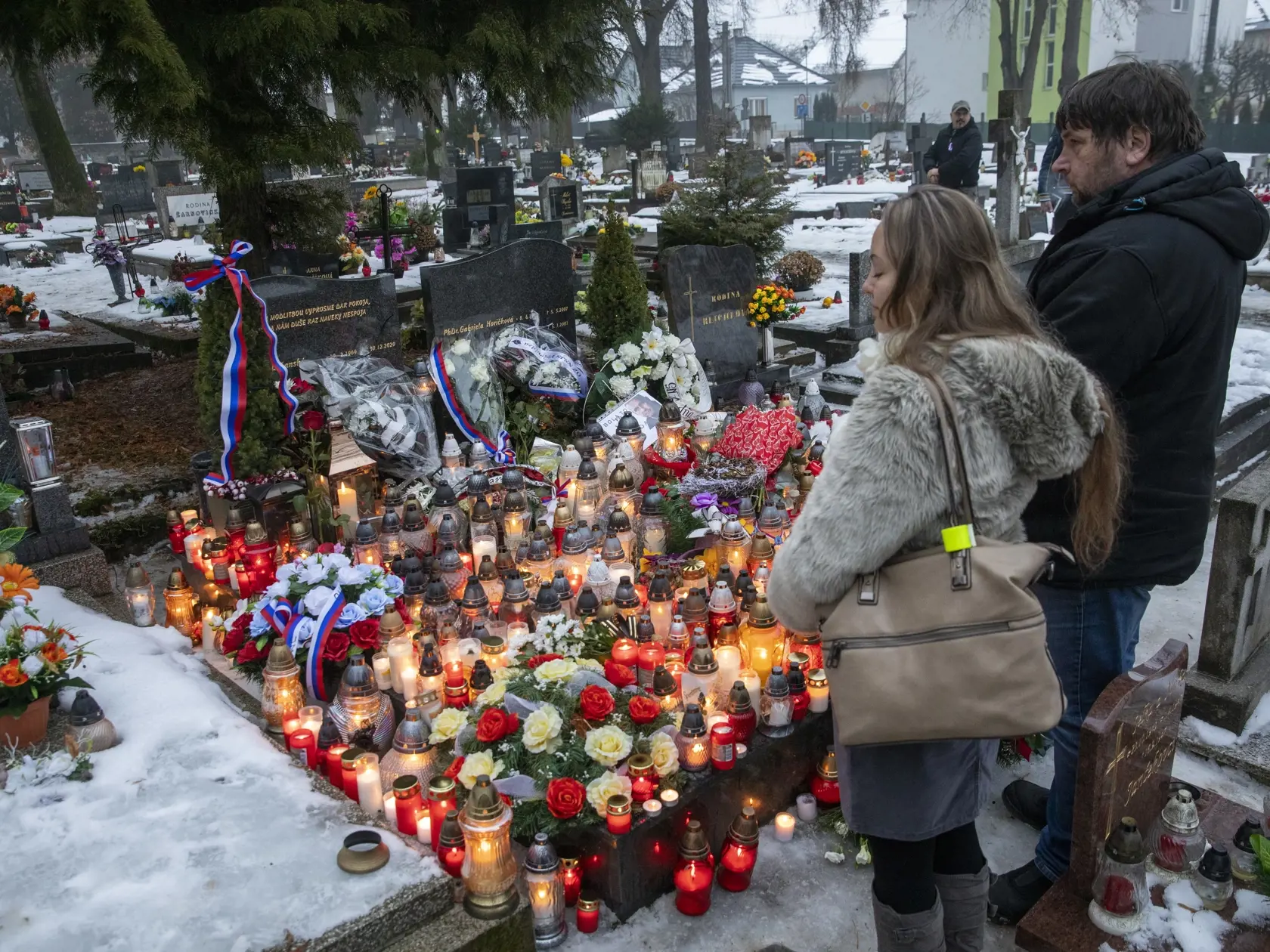 Na snímke pietná spomienka na bývalého policajného prezidenta generála Milana Lučanského v Martine.