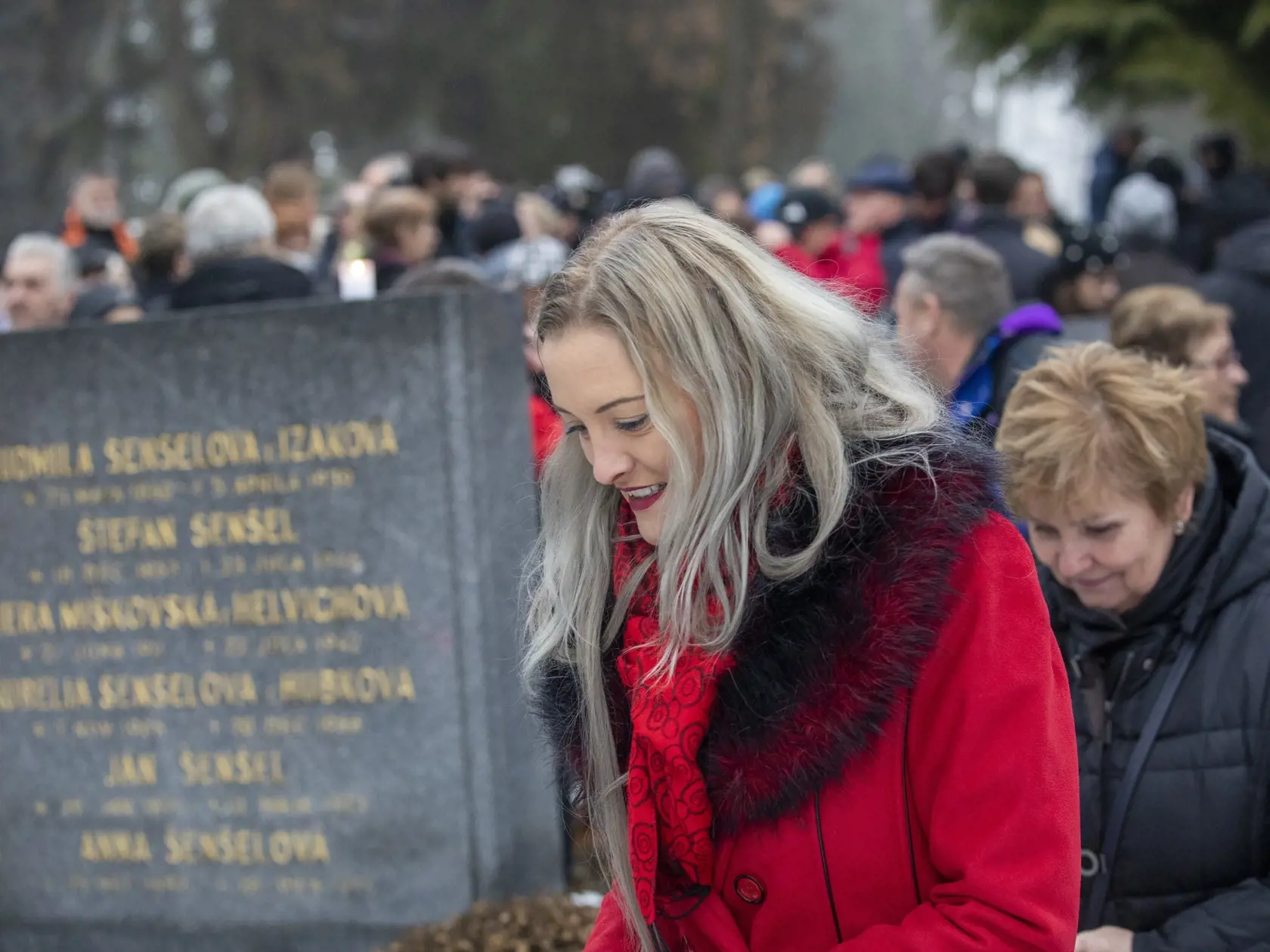 Na snímke pietná spomienka na bývalého policajného prezidenta generála Milana Lučanského v Martine.