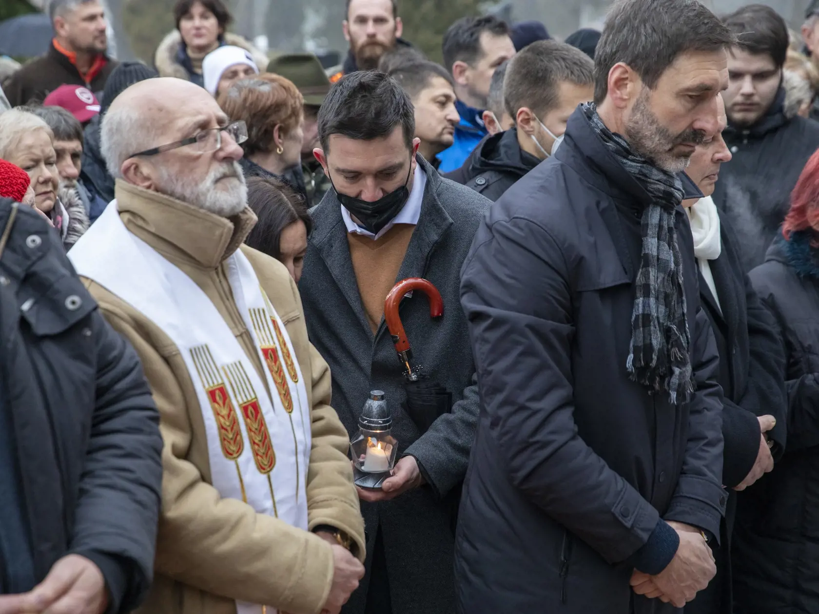 Na snímke pietná spomienka na bývalého policajného prezidenta generála Milana Lučanského v Martine.
