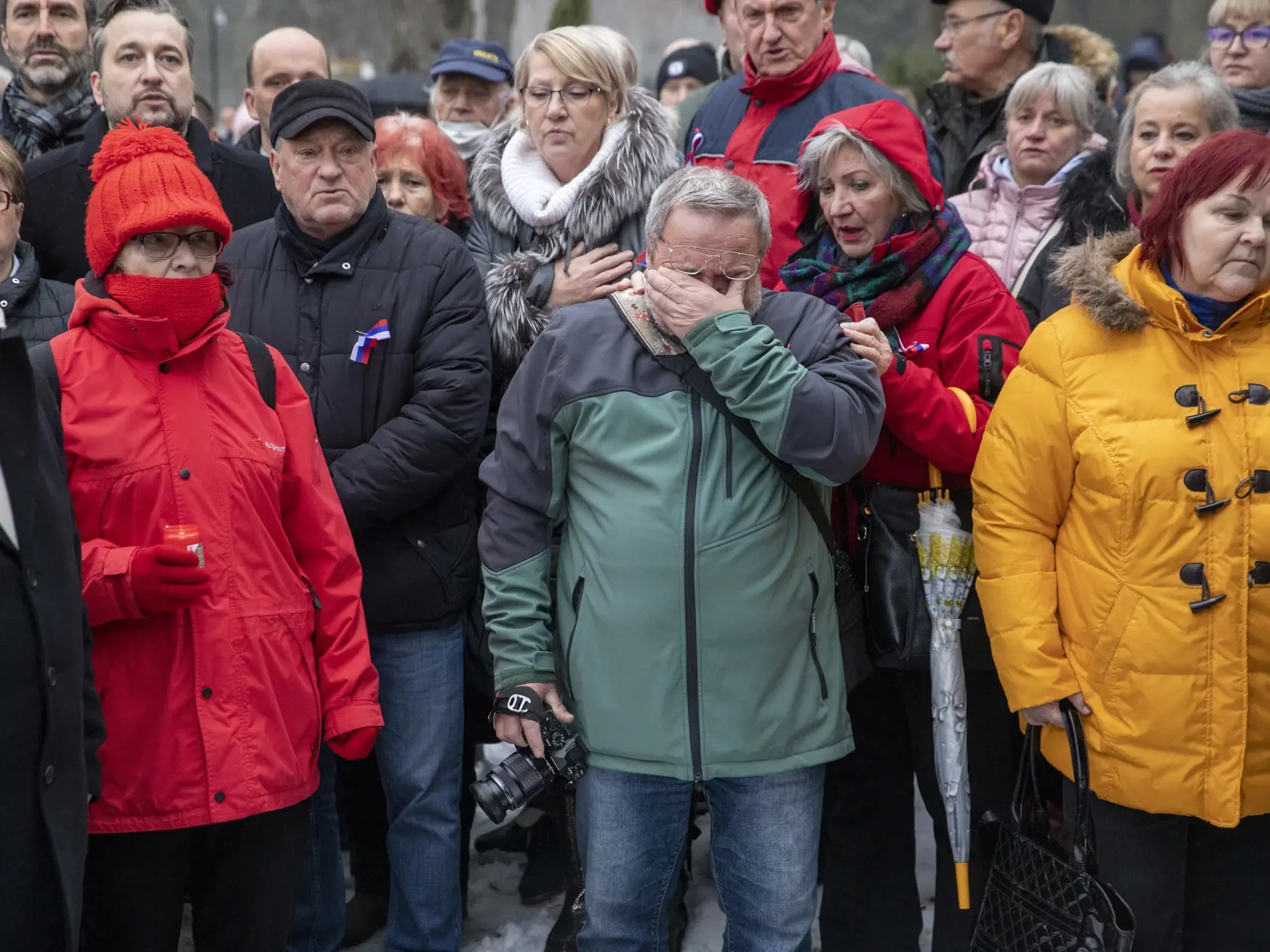 Na snímke pietná spomienka na bývalého policajného prezidenta generála Milana Lučanského v Martine.
