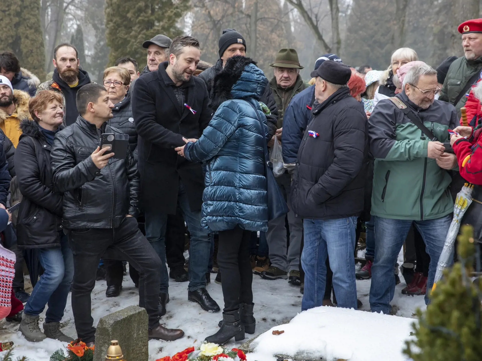 Na snímke pietná spomienka na bývalého policajného prezidenta generála Milana Lučanského v Martine.