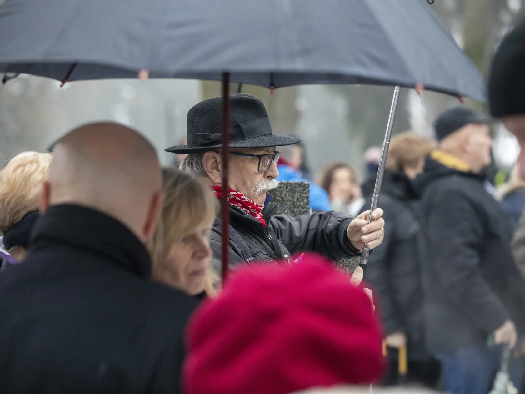 Na snímke pietná spomienka na bývalého policajného prezidenta generála Milana Lučanského v Martine.