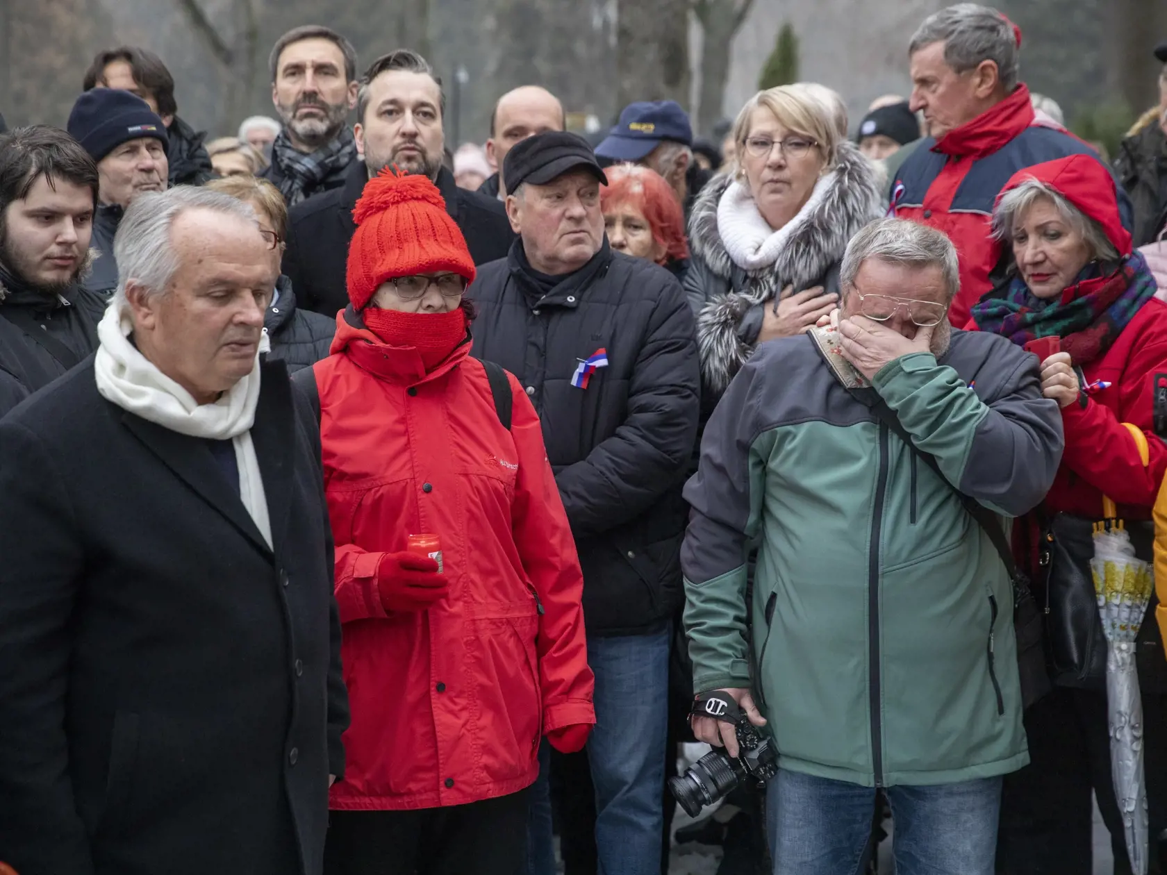 Na snímke pietná spomienka na bývalého policajného prezidenta generála Milana Lučanského v Martine.