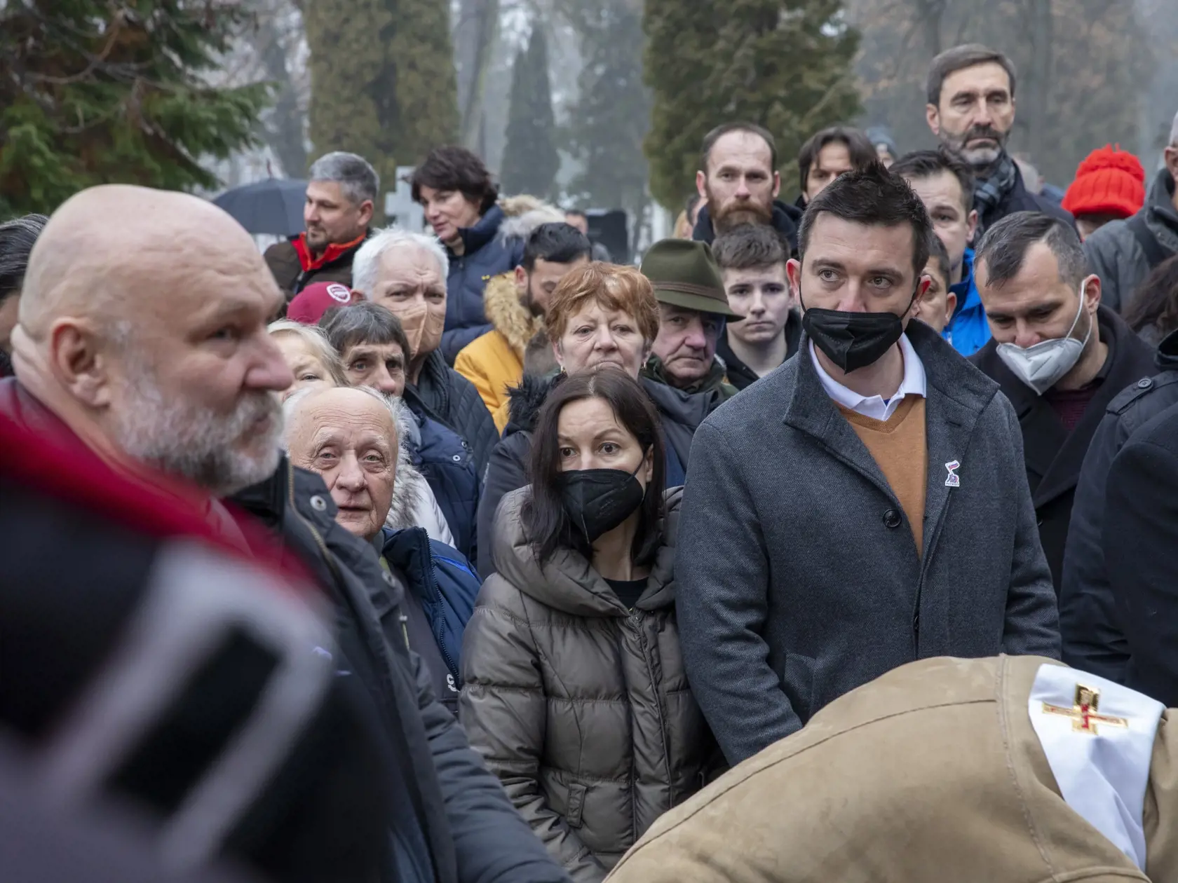 Na snímke pietná spomienka na bývalého policajného prezidenta generála Milana Lučanského v Martine.