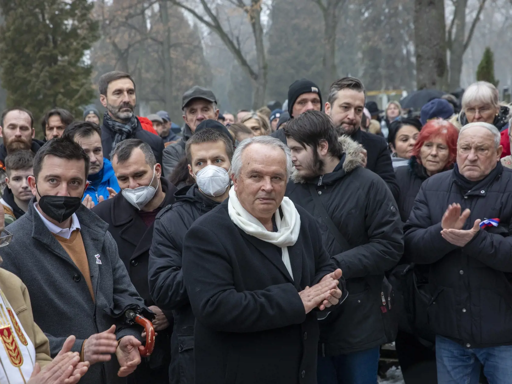 Na snímke pietná spomienka na bývalého policajného prezidenta generála Milana Lučanského v Martine.