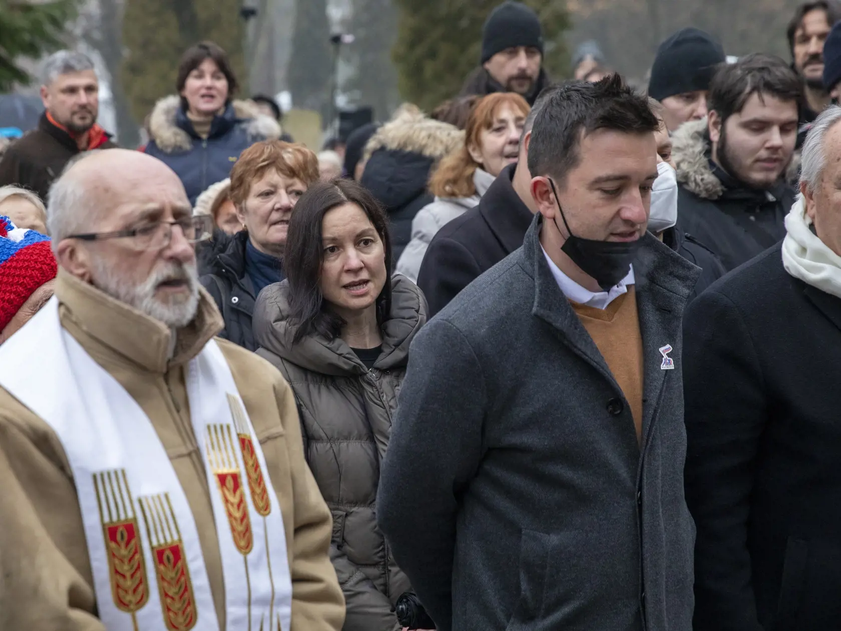 Na snímke pietná spomienka na bývalého policajného prezidenta generála Milana Lučanského v Martine.