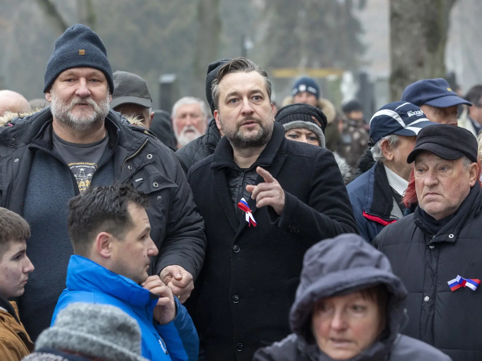 Na snímke pietná spomienka na bývalého policajného prezidenta generála Milana Lučanského v Martine.