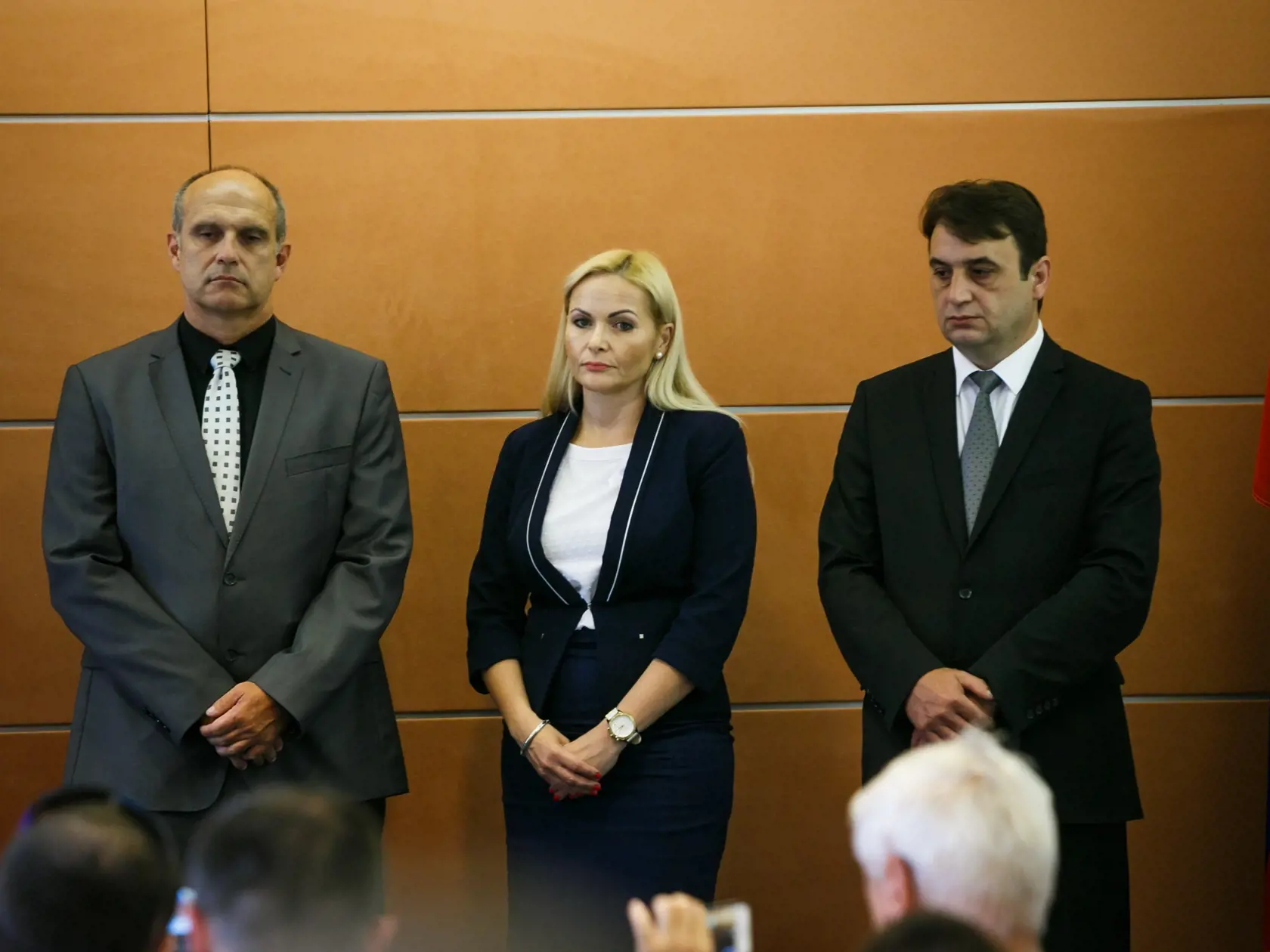Tlačová konferencia na ktorej ministerka vnútra Denisa Saková oznámila meno nového prezidenta policajného zboru Milana Lučanského.