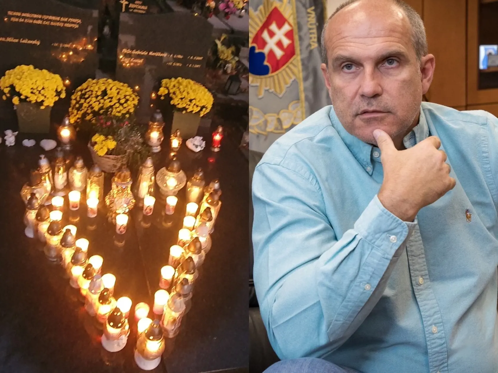 Na hrobe Milana Lučanského sa počas dušičkových dní objavilo srdce zo sviec i kahancov.