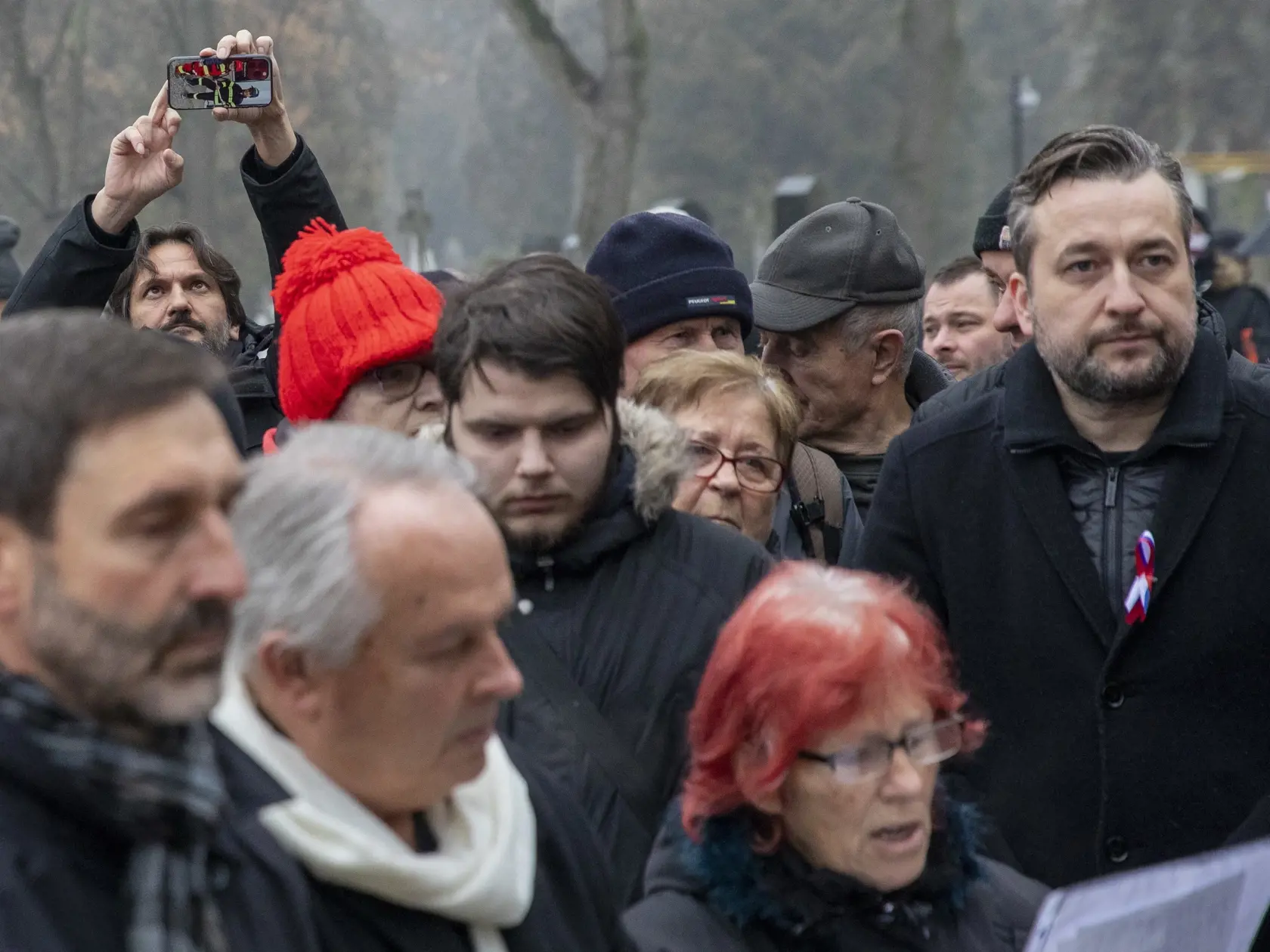 Na snímke pietná spomienka na bývalého policajného prezidenta generála Milana Lučanského v Martine.