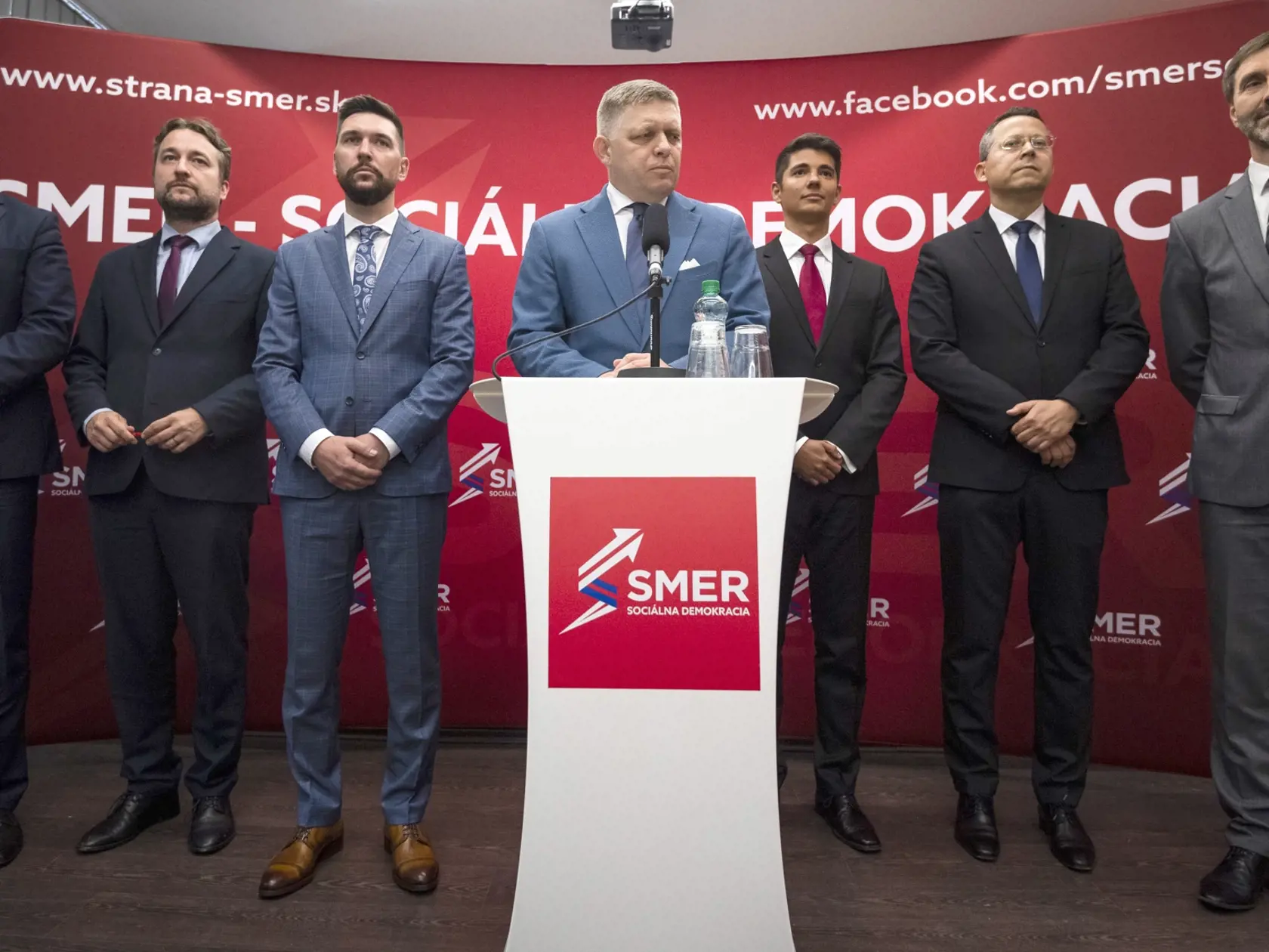 Smer-SD počas svojej tlačovej konferencie.
