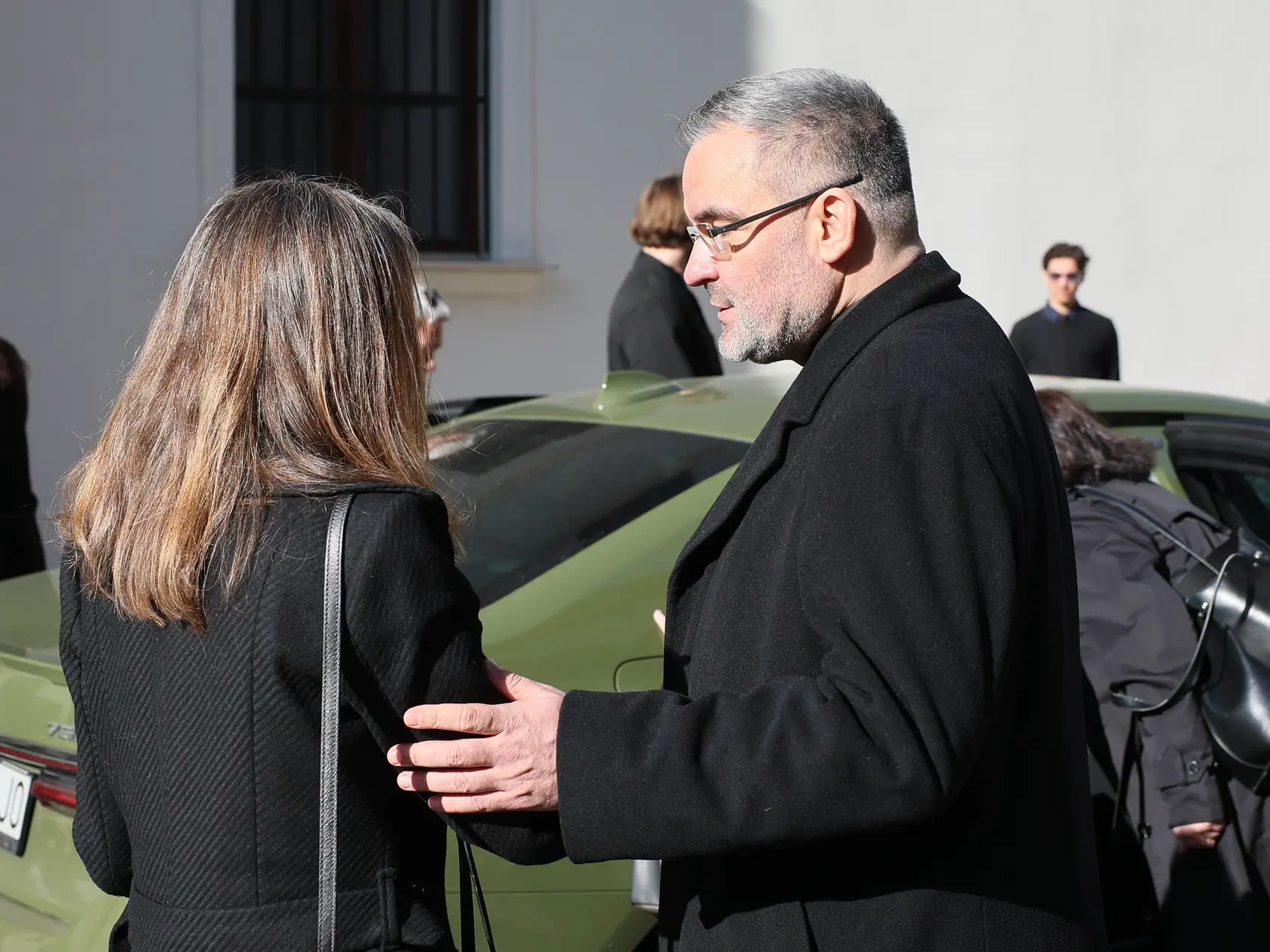 Posledná rozlúčka s hercom Štefanom Kvietikom († 90) v Dóme sv. Martina v Bratislave. Syn Martin Kvietik. 