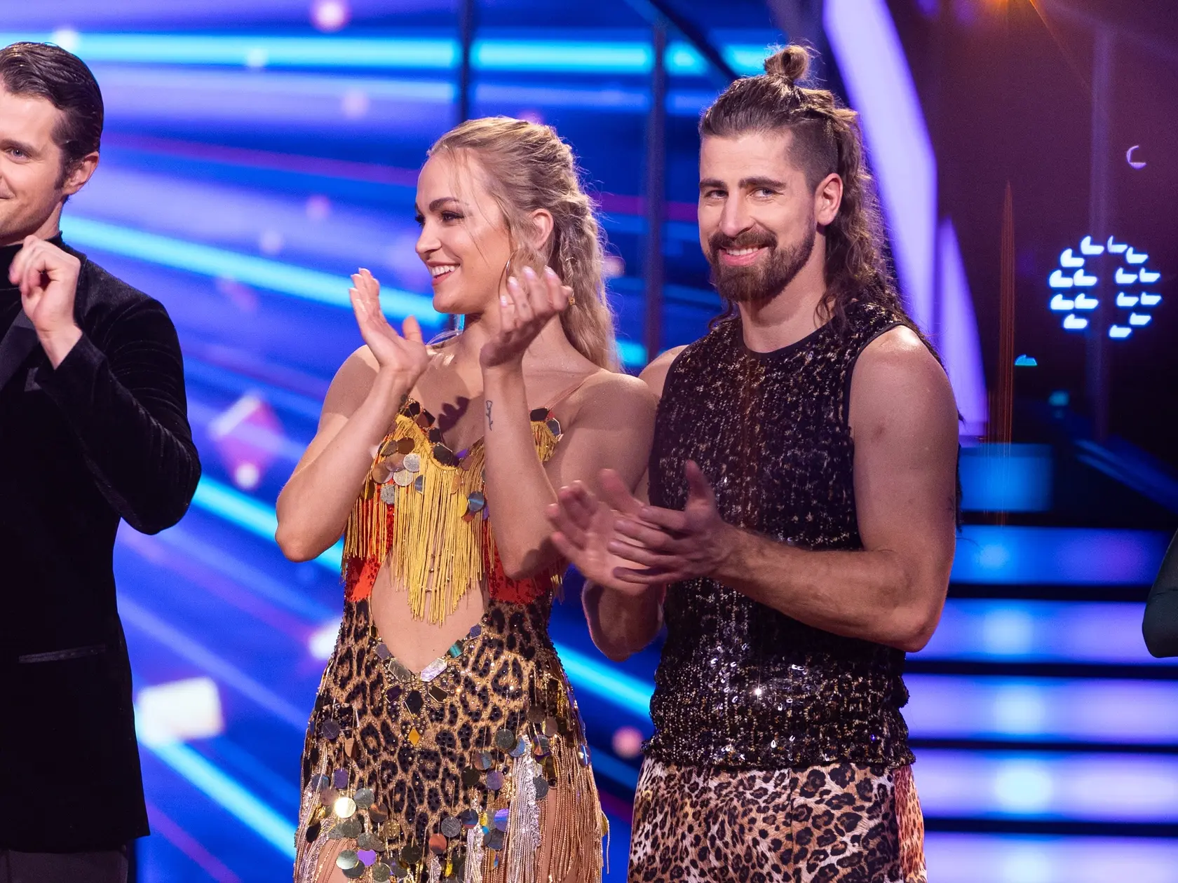 Na snímke Peter Sagan a Eliška Lenčešová počas piateho  kola Let's dance 2025.