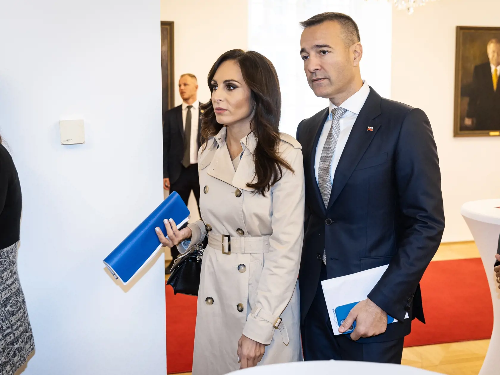Slávnostné odovzdávanie osvedčení poslancom Národnej rady SR v Bratislave. Na snímke Zuzana Dolinková a Tomáš Drucker. 