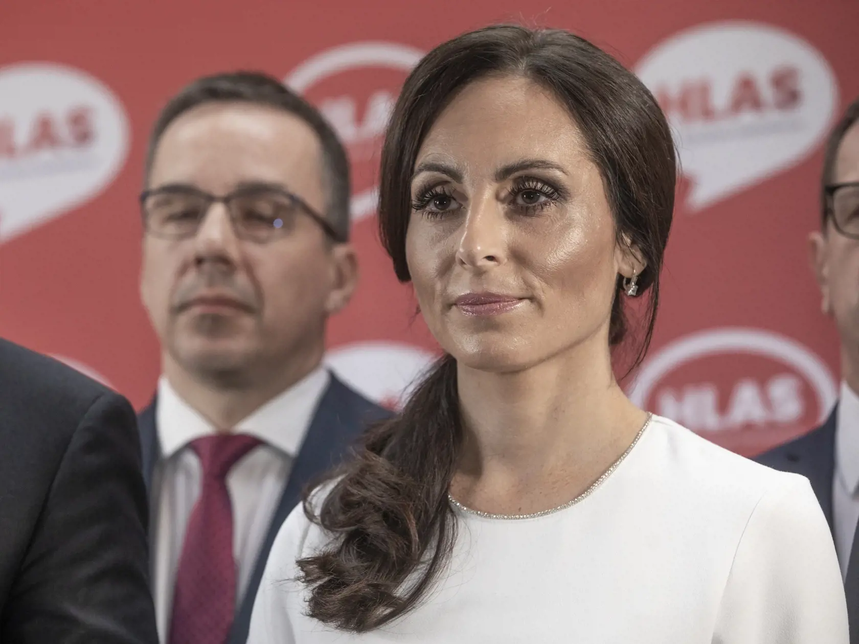 Na snímke je tlačová konferencia strany Hlas - SD na ktorej predstavila svoje nominácie na ministrov v novej vláde. Na fotke je nominantka na ministerku zdravotníctva Zuzana Dolinková.