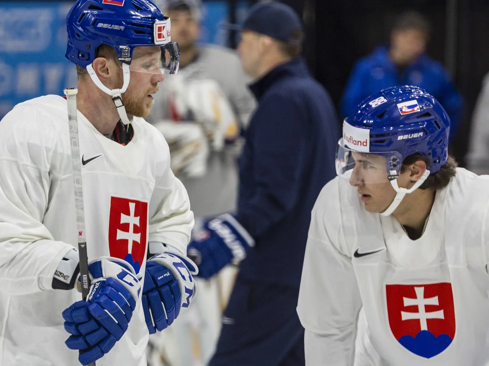 Tréning slovenskej hokejovej reprezentácie na MS 2025 v Štokholme. Na snímke je Dalibor Dvorský. 