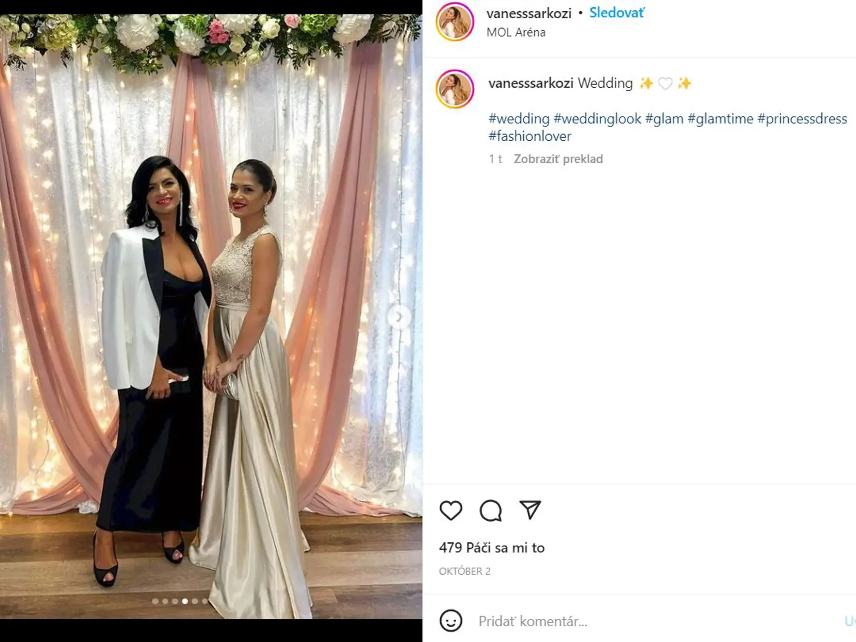 Vanessa so Silviou na svadbe