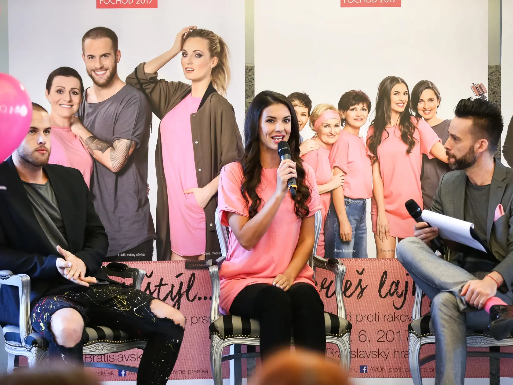 Tlacova konferencia k pripravovanemu Avon Pochodu 2017 na Bratislavskom hrade